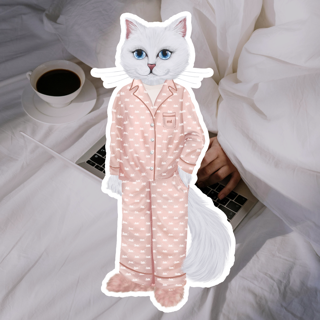 Pajamas White Cat