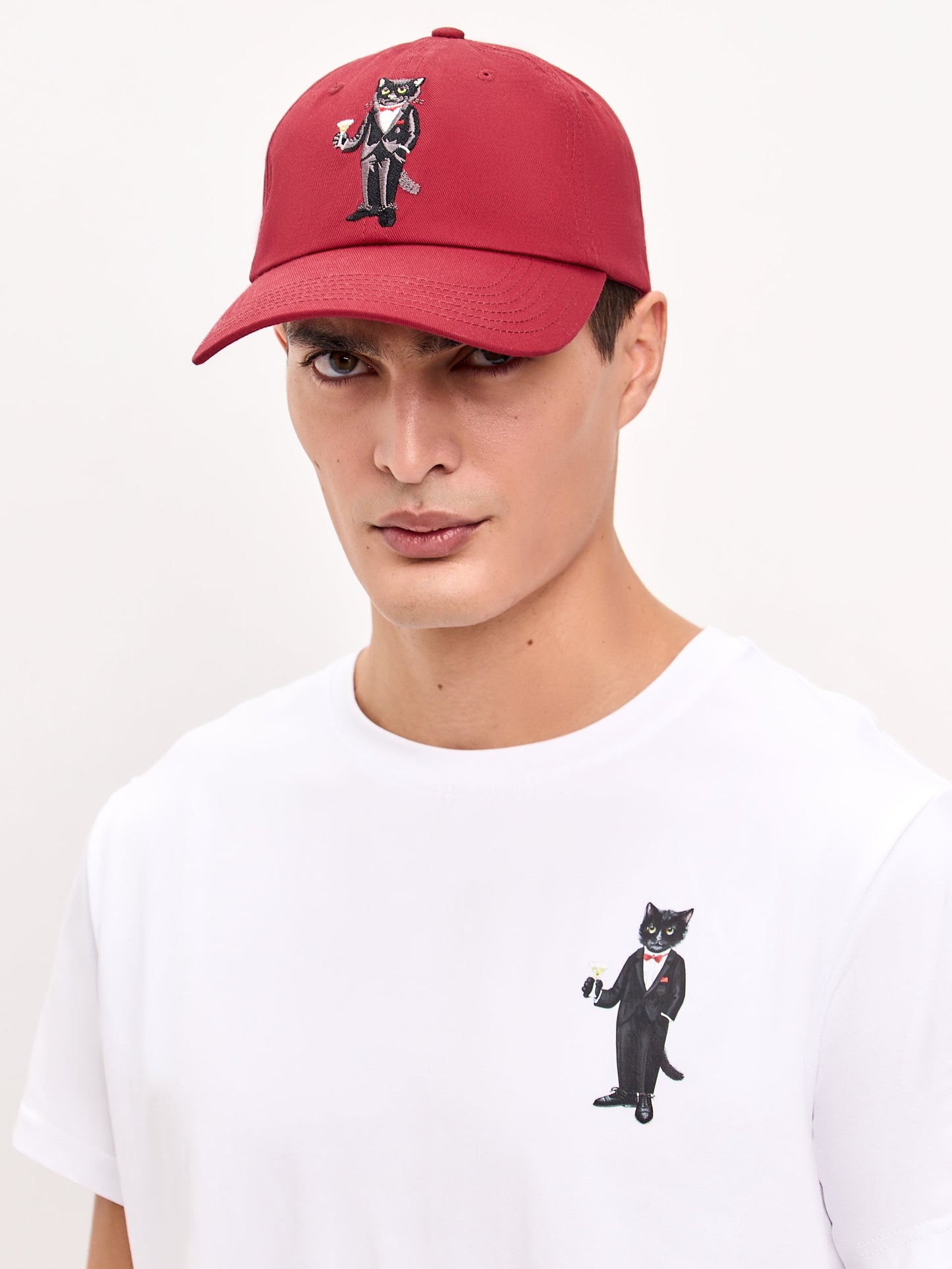 Cap maroon with DANDY CAT