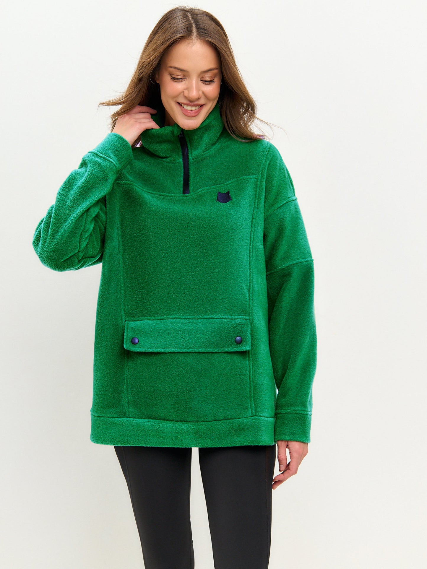 Green Fleece sweatshirt CATFLEES