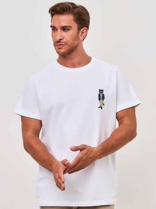 White Printed T-shirt REGATTA CAT