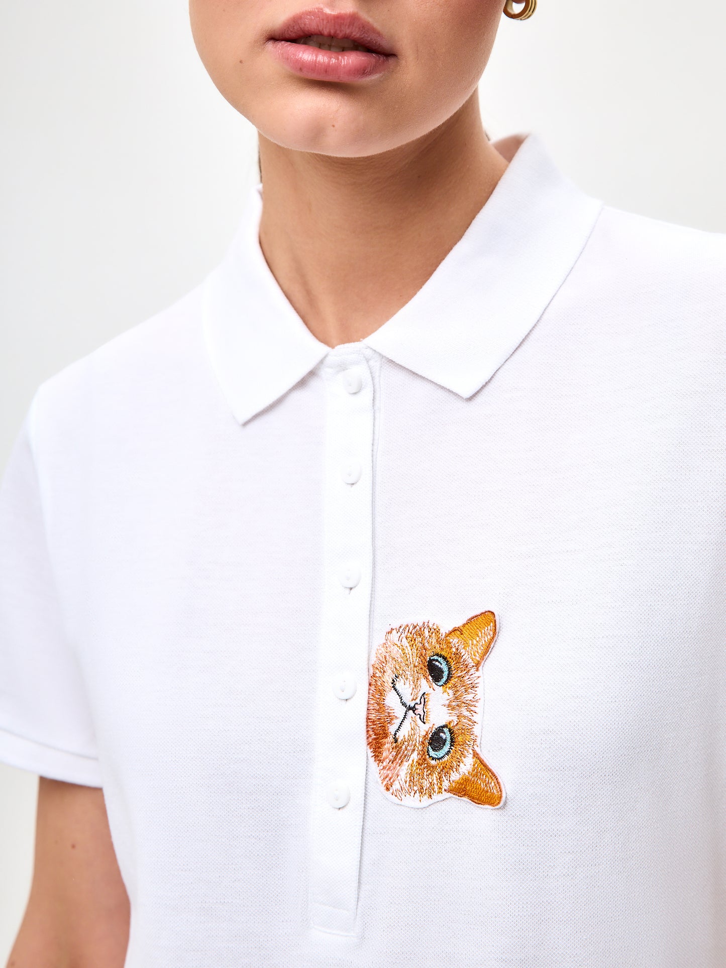 Camiseta estampada beige LEMON CAT