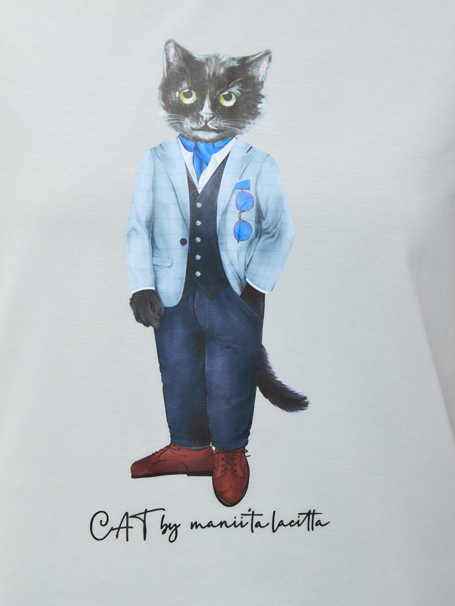 Grey Printed T-shirt SUIT CAT