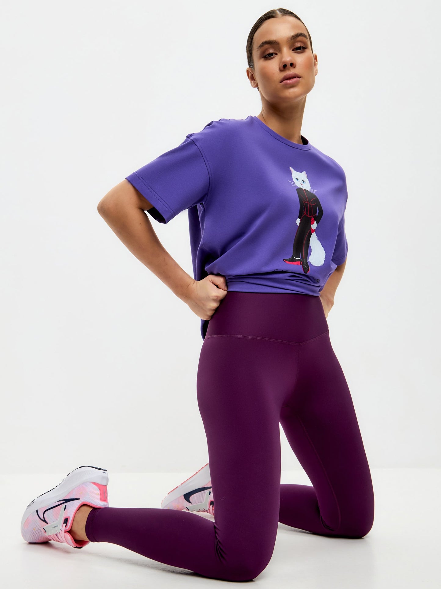 Purple Women's leggins CAT