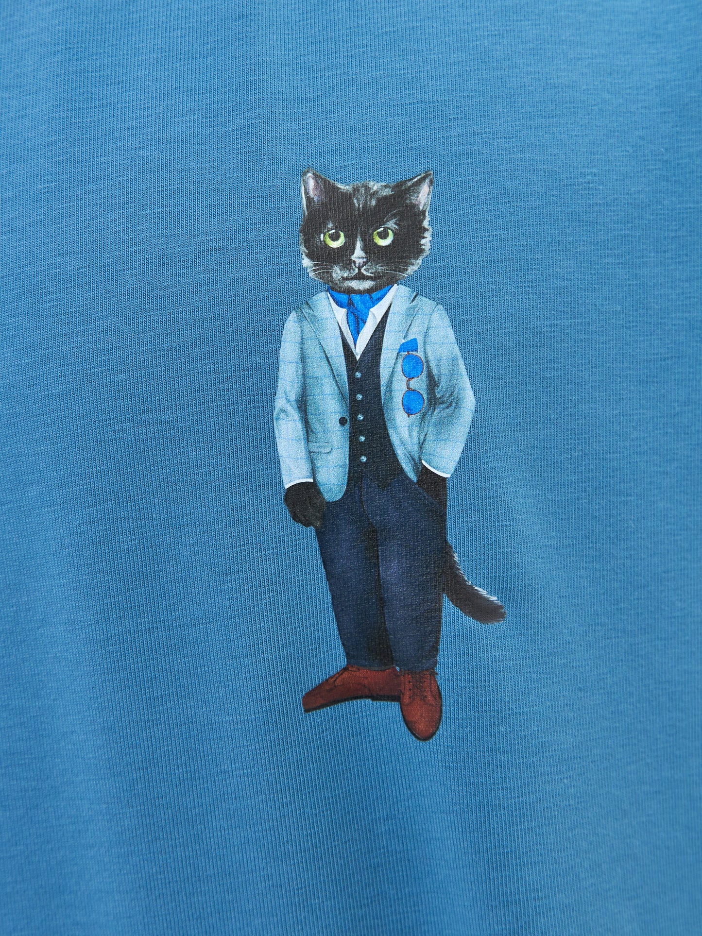 Blue Printed T-shirt SUIT CAT