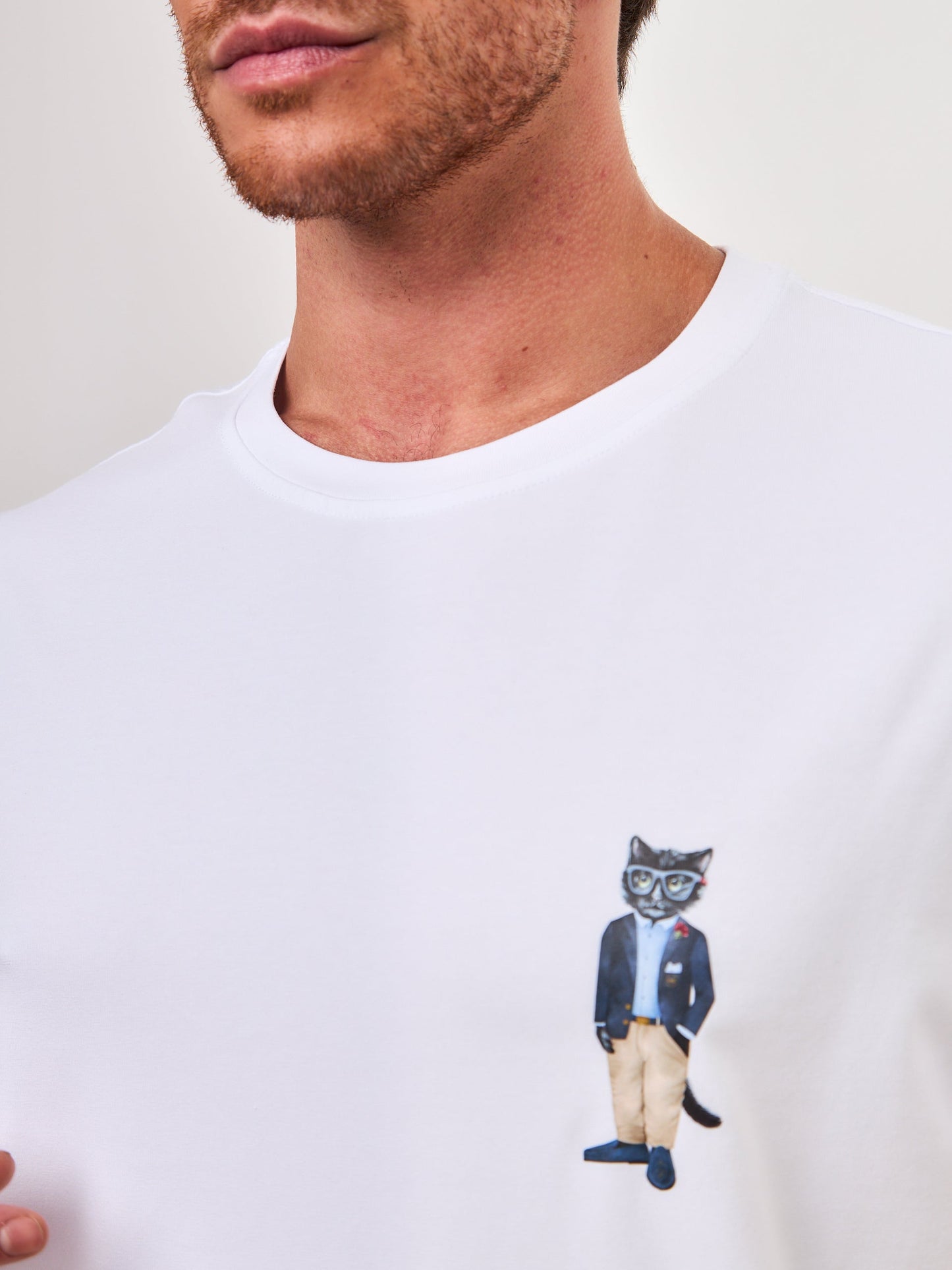 White Printed T-shirt REGATTA CAT