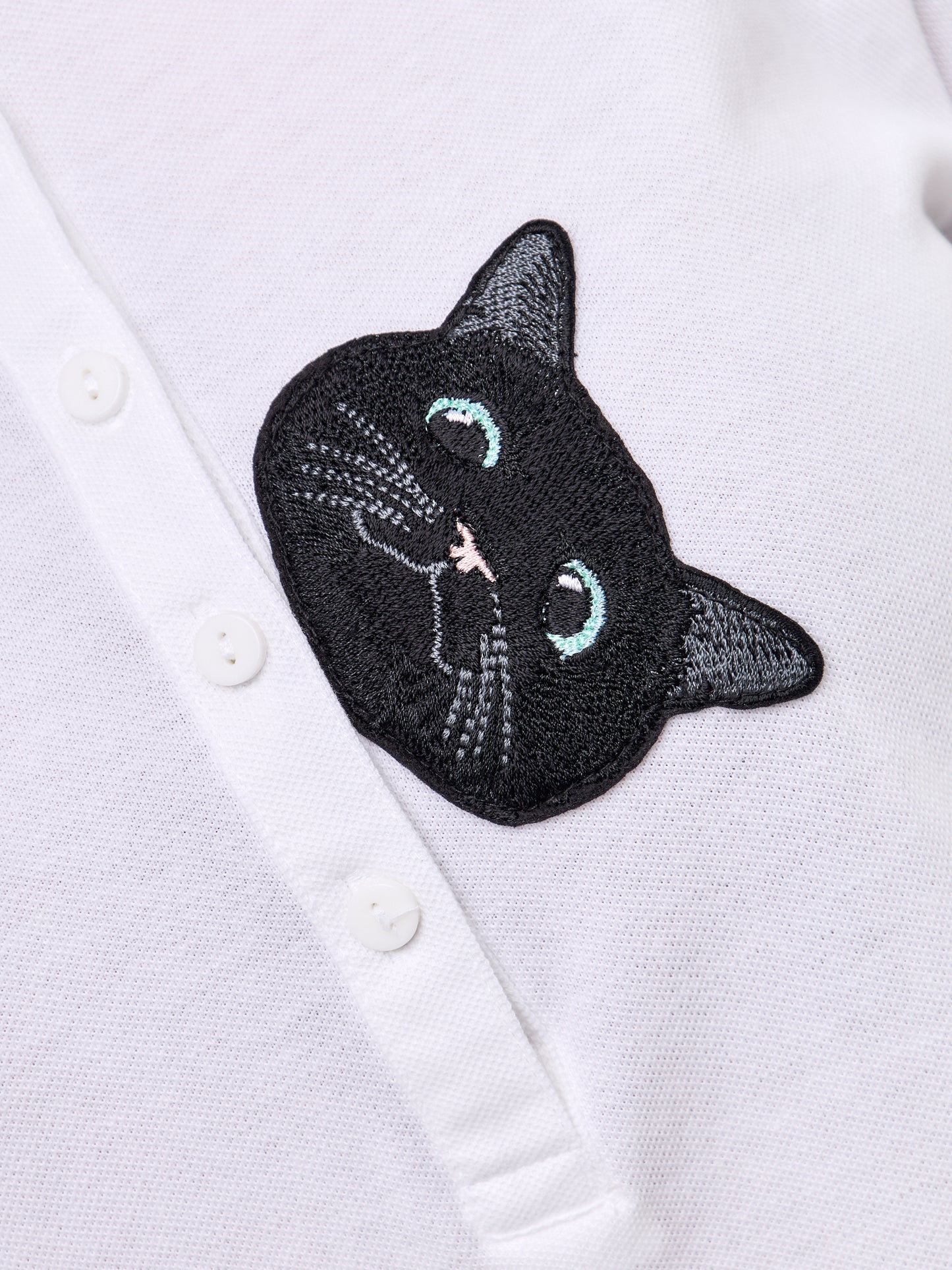 White Polo T-shirt CAT