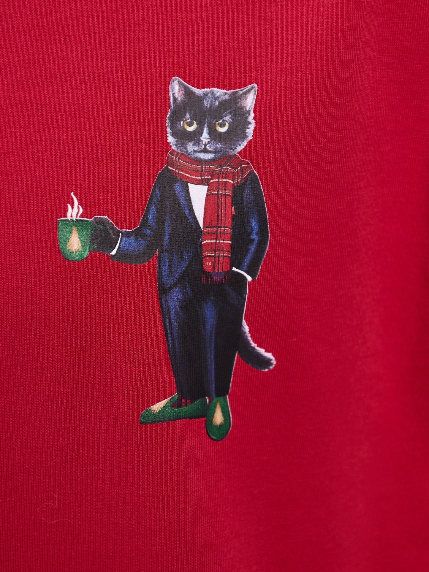 Red Printed T-shirt NEW YEAR CAT