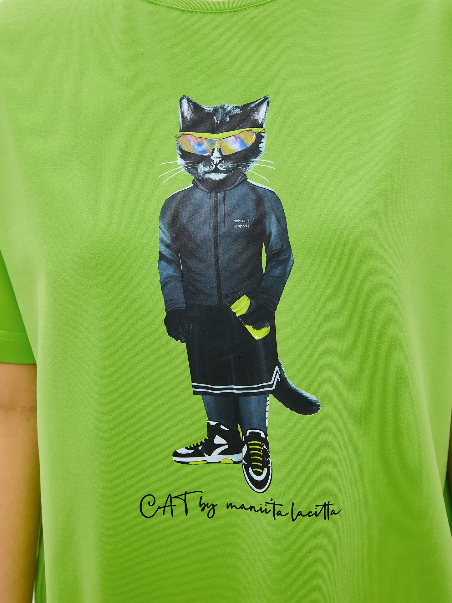 Camiseta estampada verde SPORT CAT 