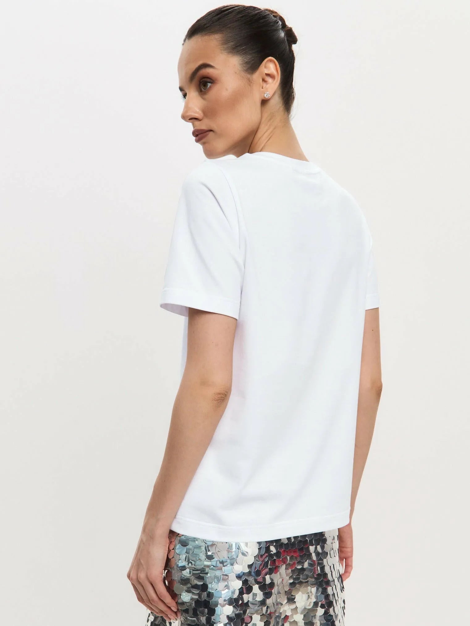 White Printed T-shirt BRIDE CAT Maniita Lacitta.