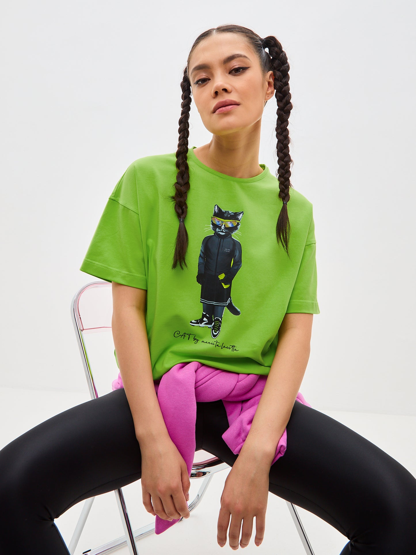 Camiseta estampada verde SPORT CAT 