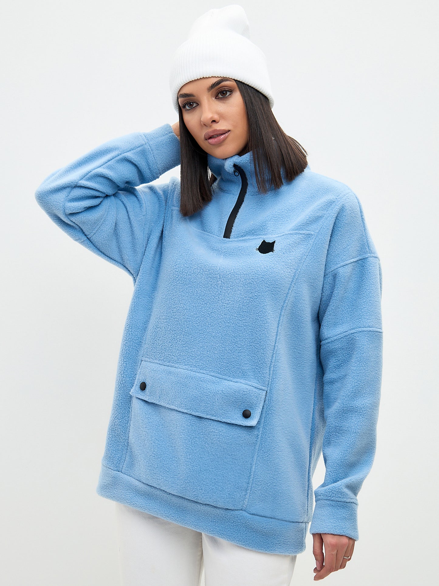 Blue Fleece sweatshirt CATFLEES