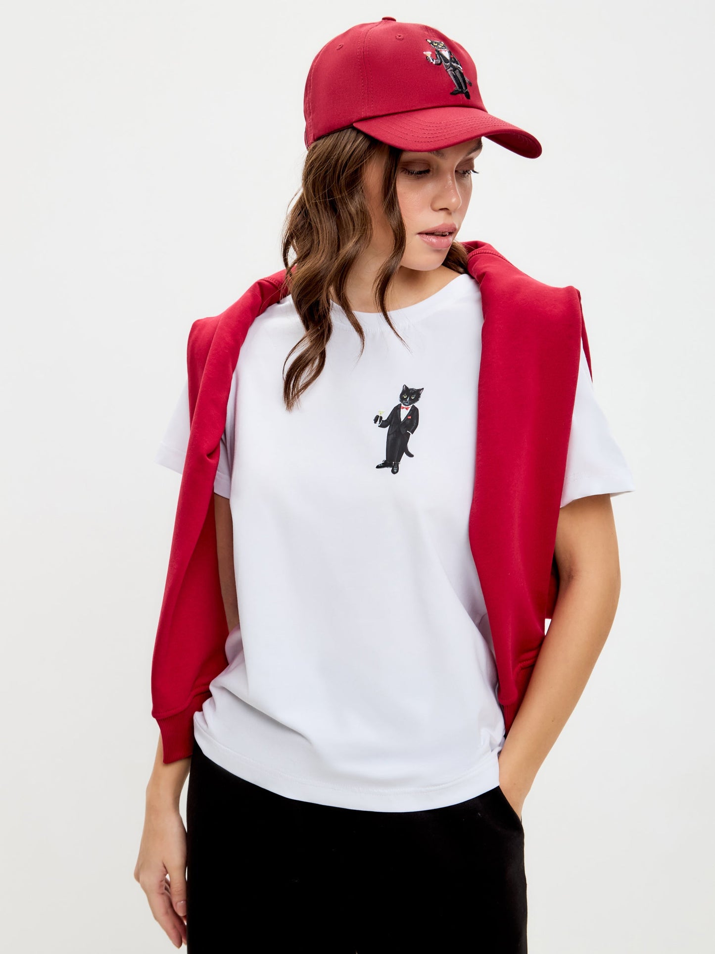 Cap maroon with DANDY CAT