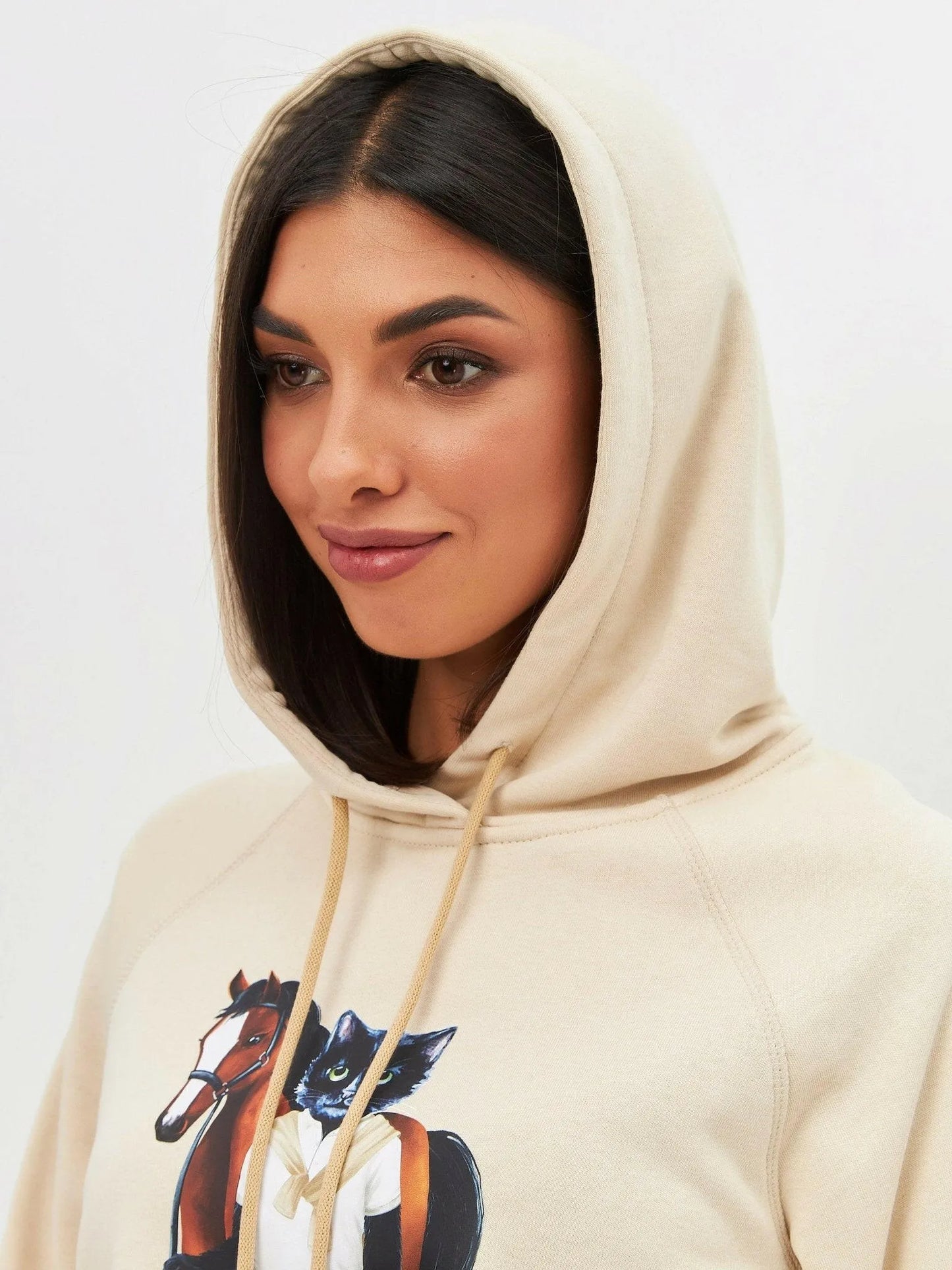 Printed Hoodie RIDER CAT - Maniita Lacitta