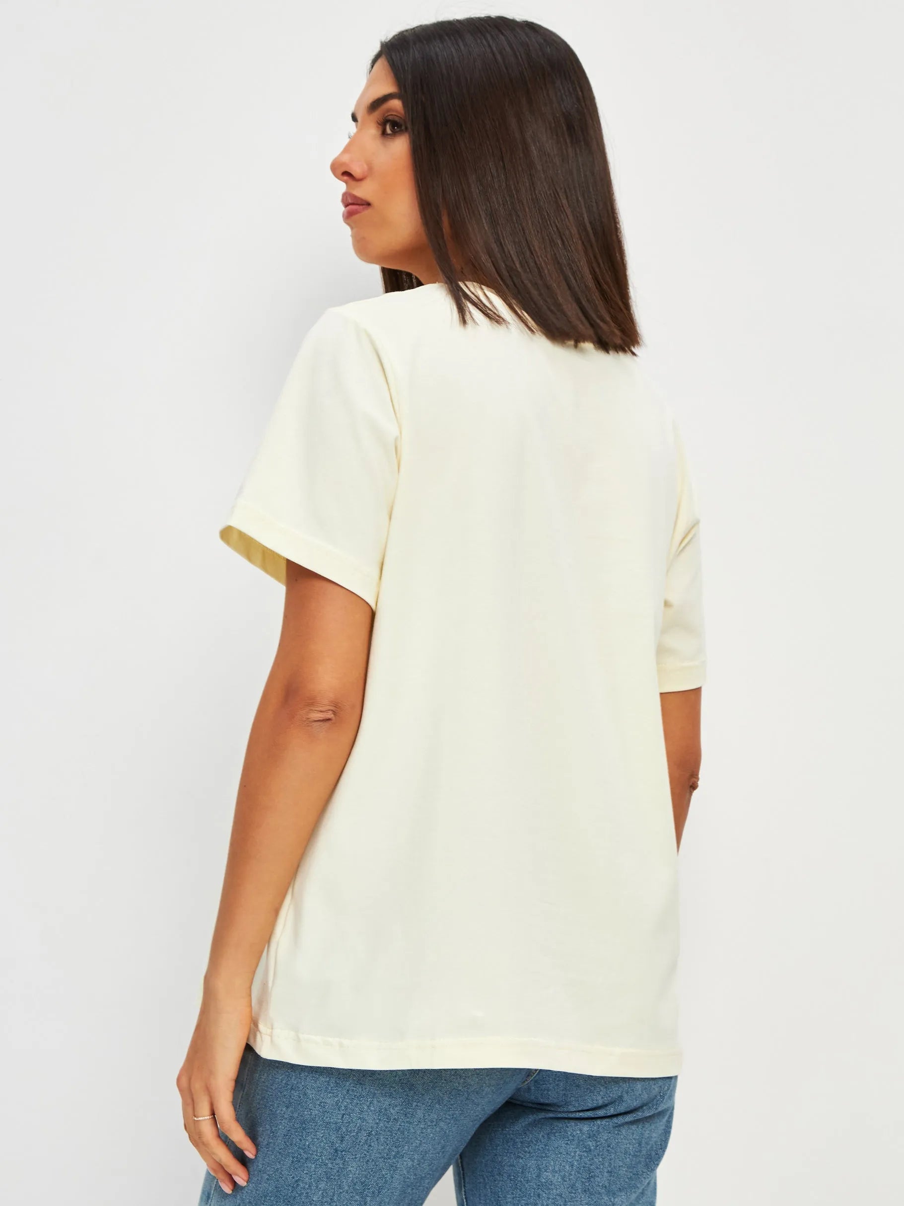 Beige Printed T-shirt LEMON CAT - maniita lacitta