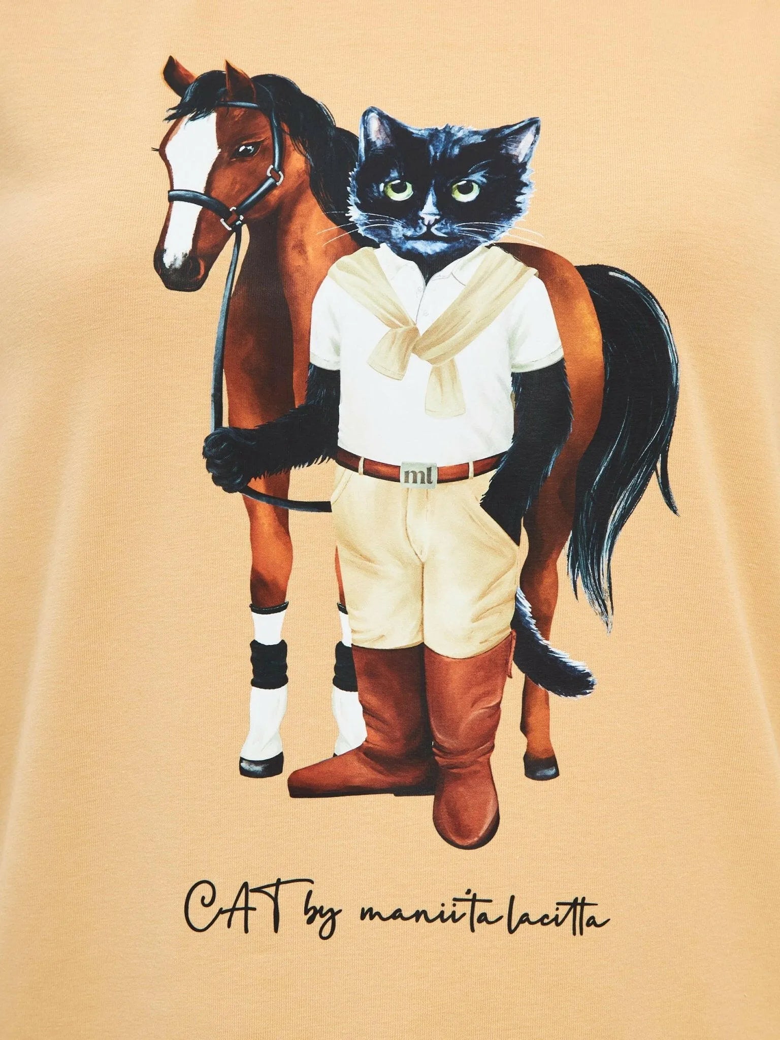 Printed T-shirt RIDER CAT - Maniita Lacitta