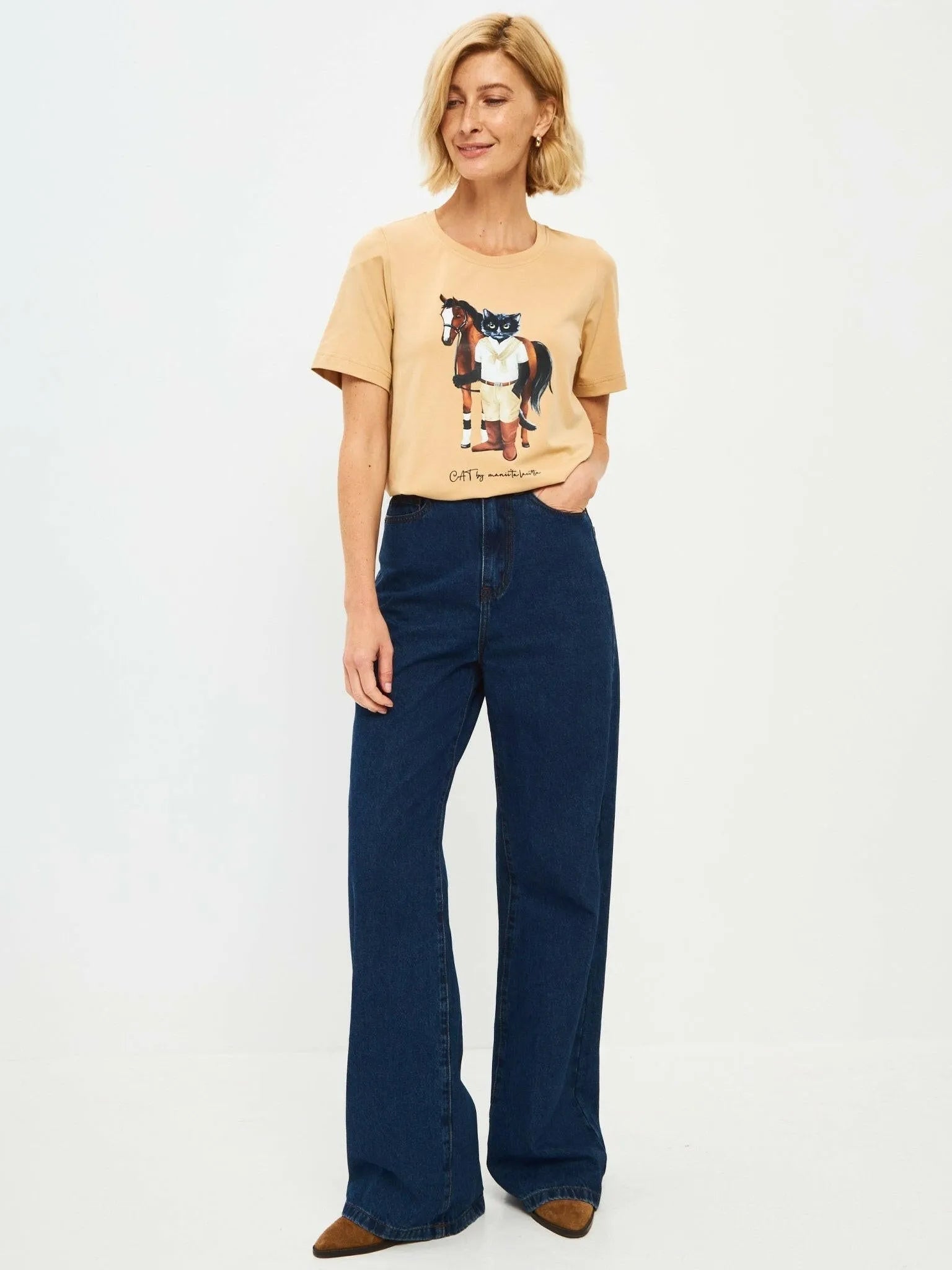 Printed T-shirt RIDER CAT - Maniita Lacitta