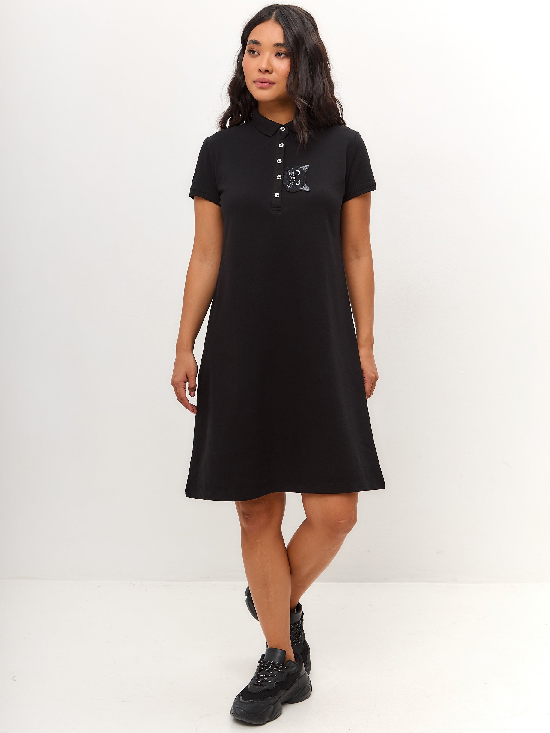 Black Polo Dress CAT - Maniita Lacitta