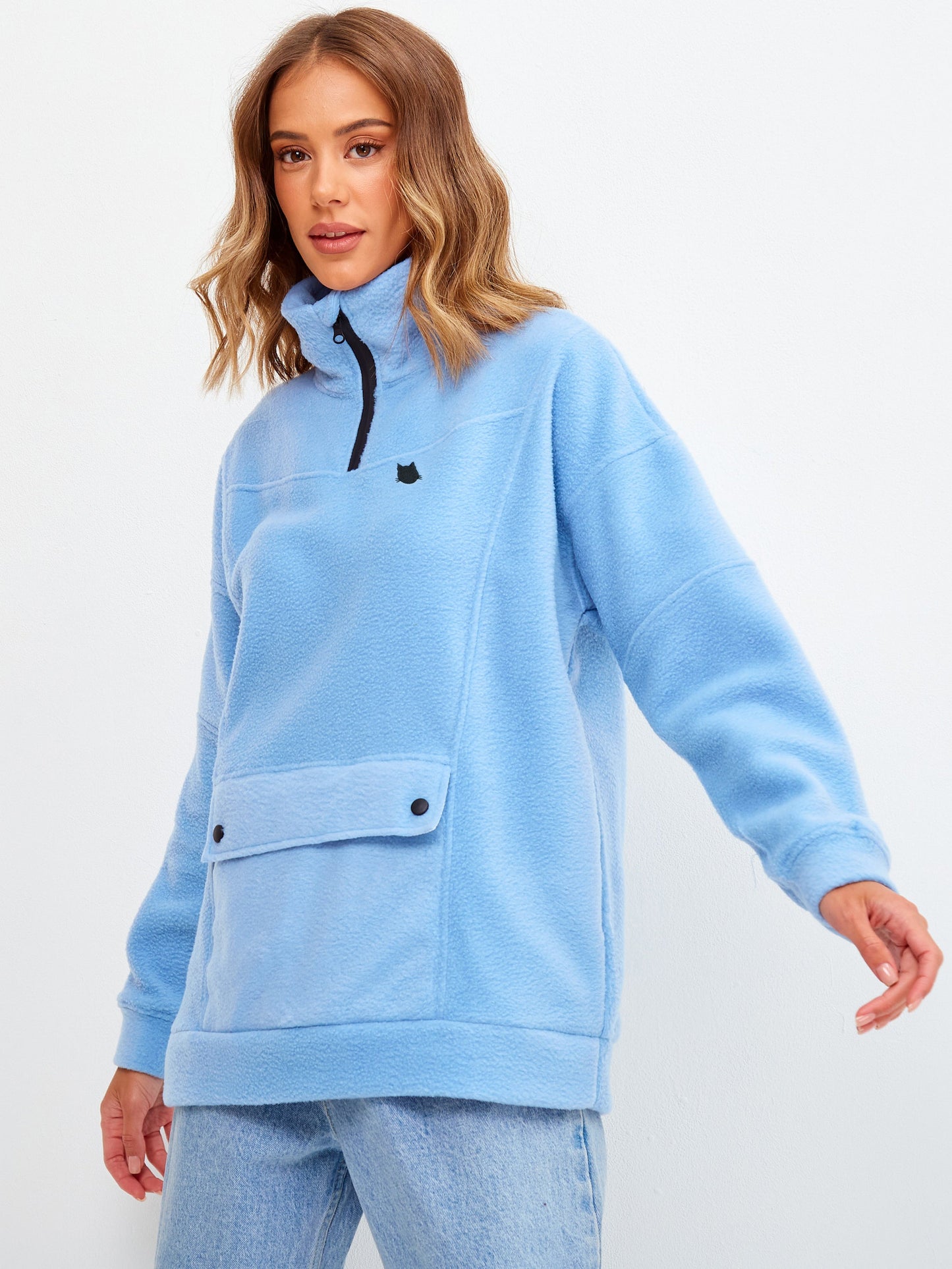 Blue Fleece sweatshirt - Maniita Lacitta