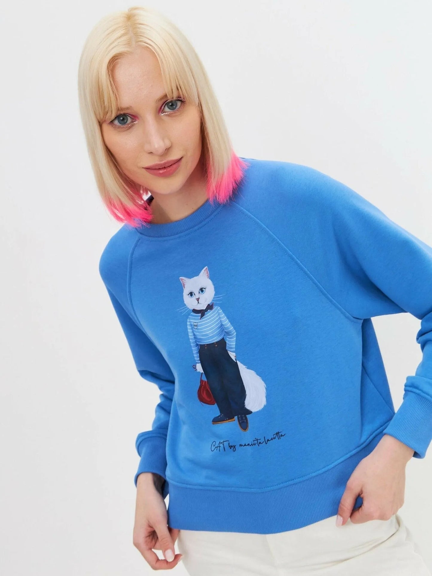 Printed Sweatshirt MARINER CAT - Maniita Lacitta