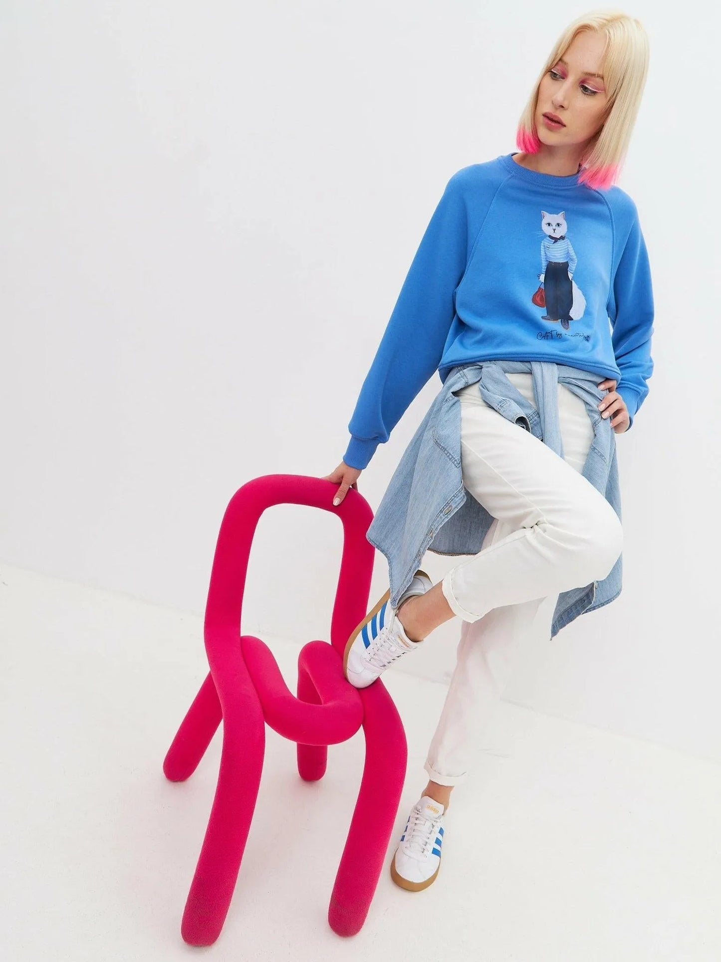 Printed Sweatshirt MARINER CAT - Maniita Lacitta