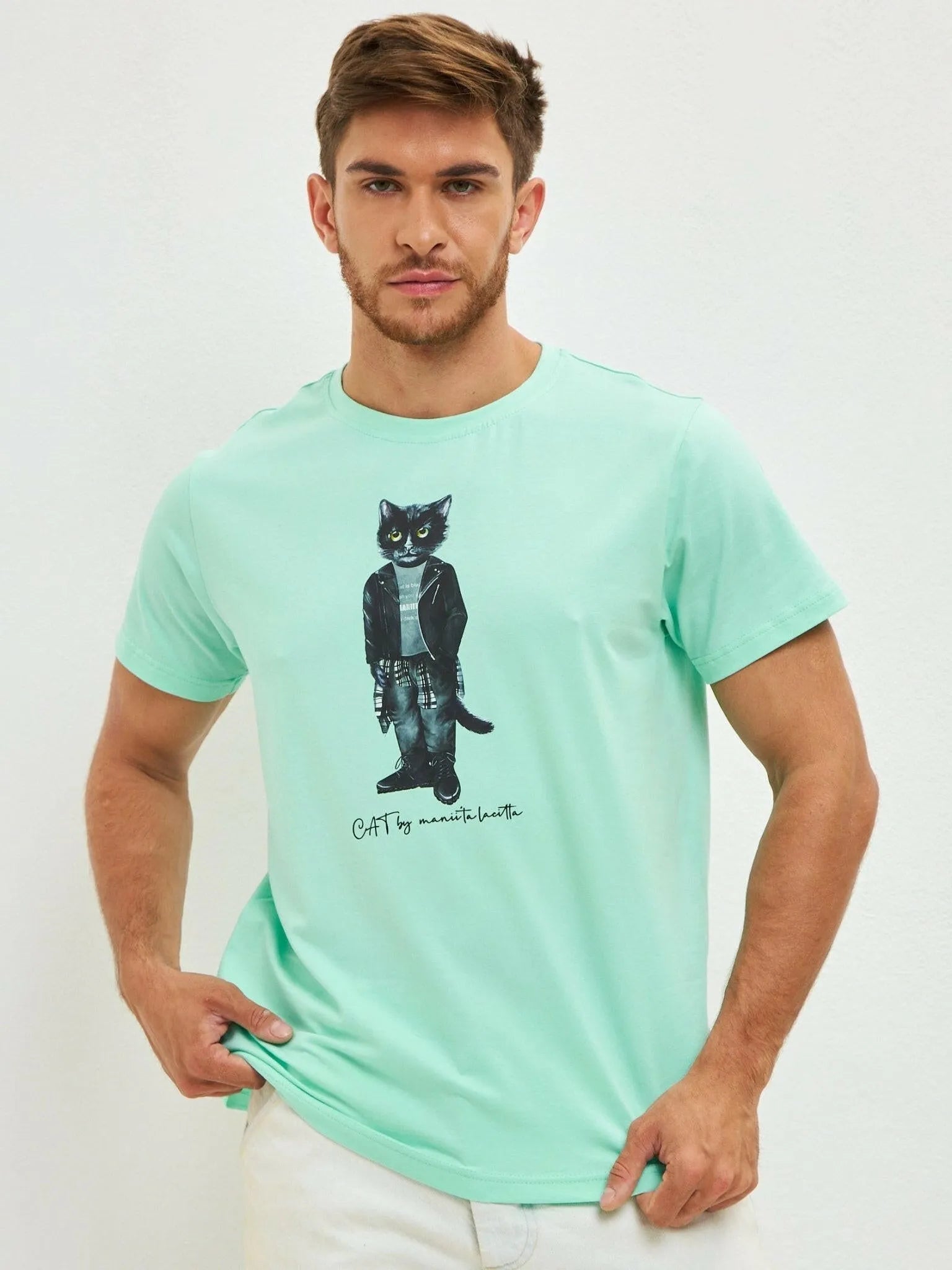 Printed T-shirt ROCKER CAT - Maniita Lacitta