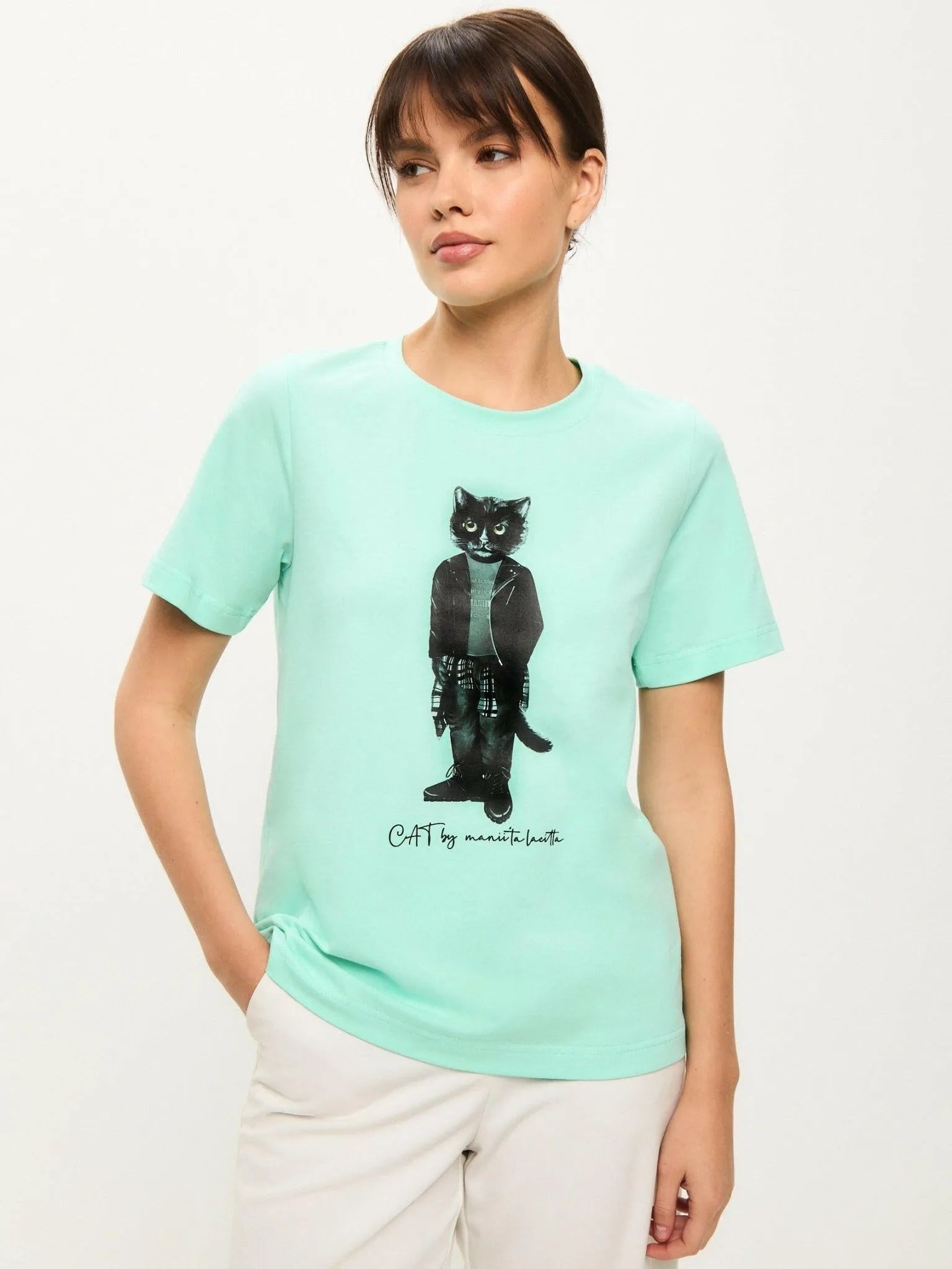 Printed T-shirt ROCKER CAT - Maniita Lacitta