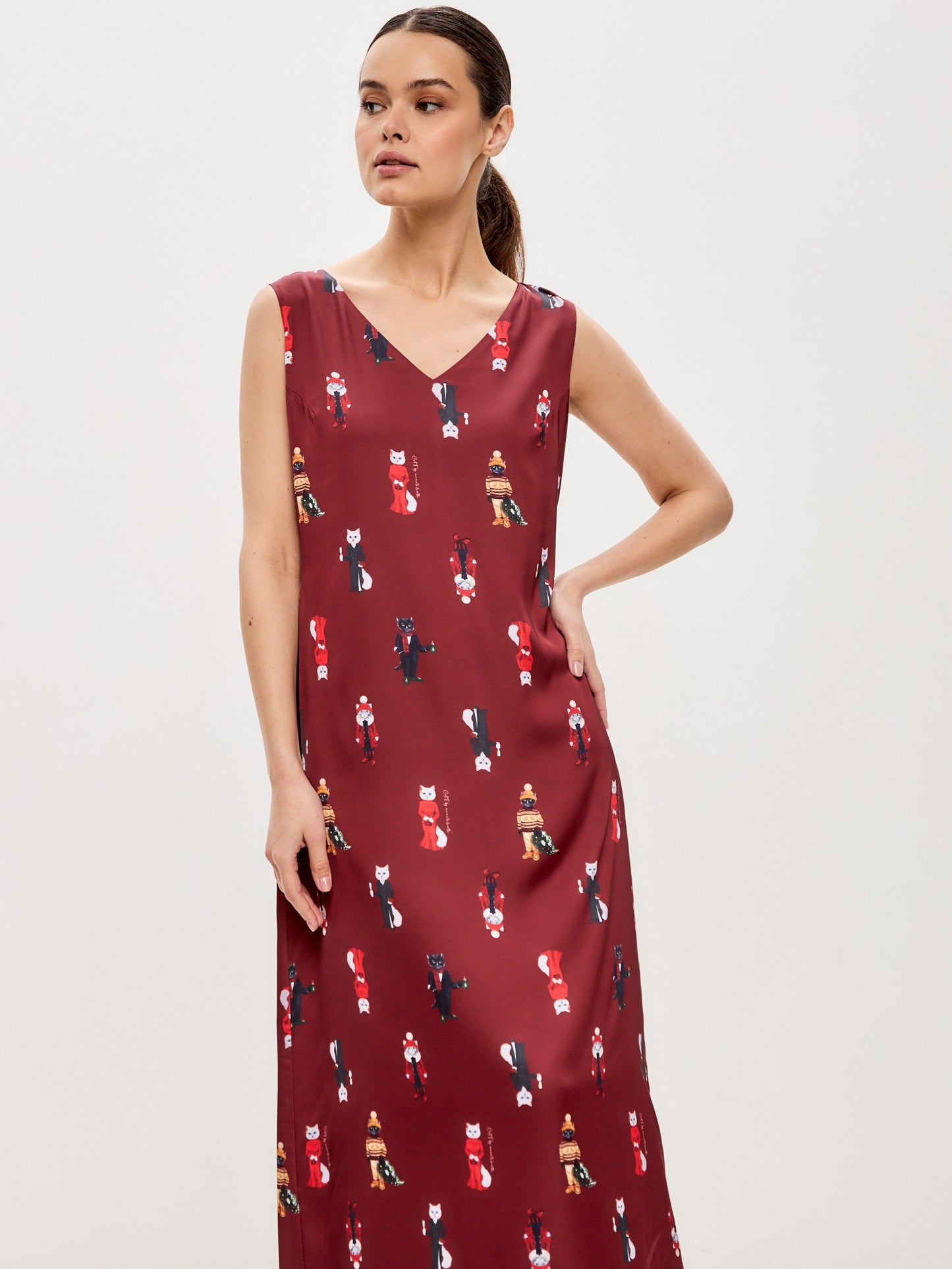 Bordo silk loungewear - Maniita Lacitta