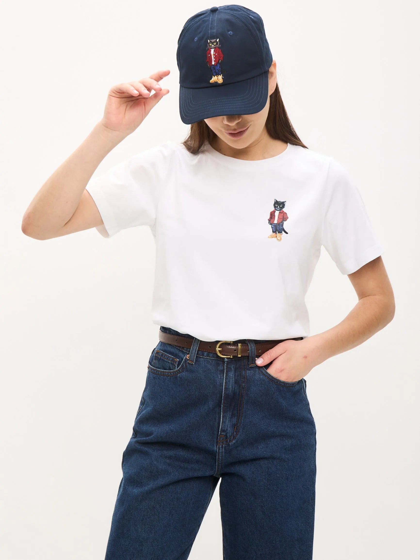 Cap navy with COUNTRY CAT - maniita lacitta