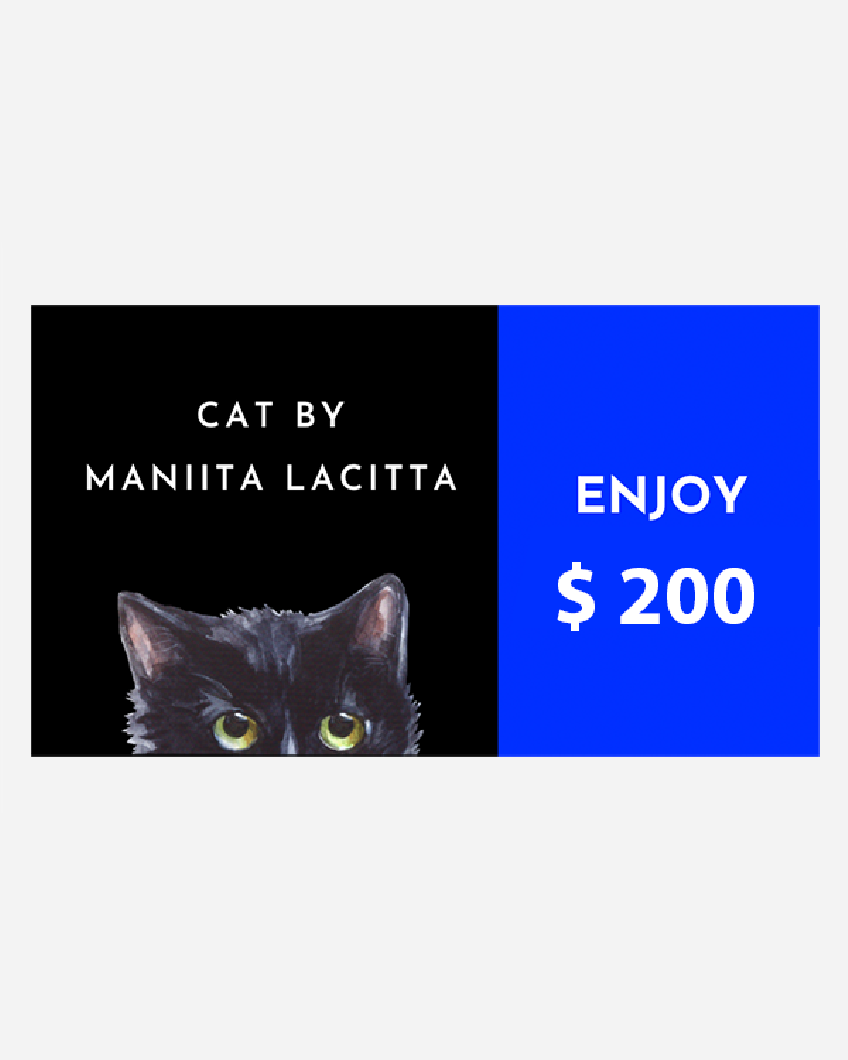 Cat's gift card - Maniita Lacitta