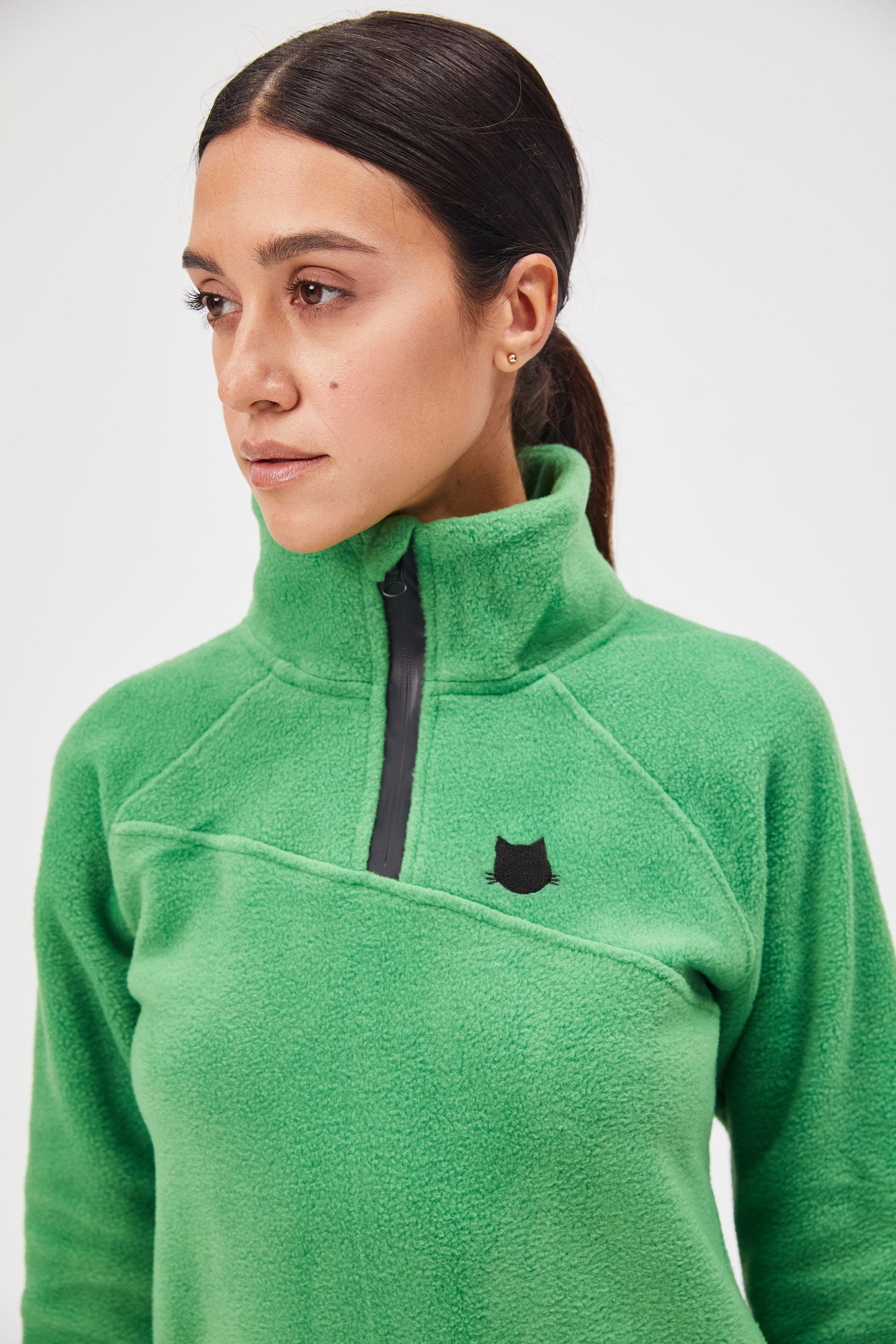 Green Fleece dress CATDREFLEES - Maniita Lacitta