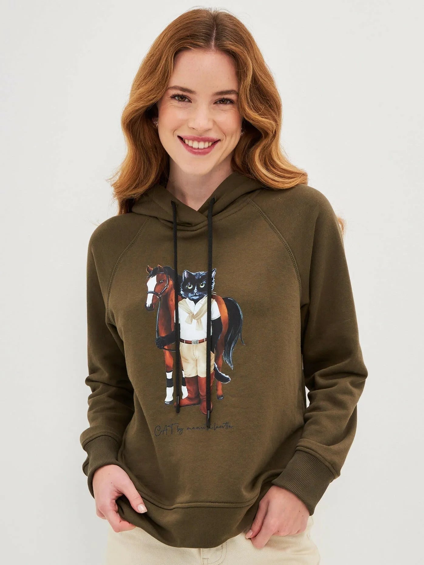 Printed Hoodie RIDER CAT - Maniita Lacitta