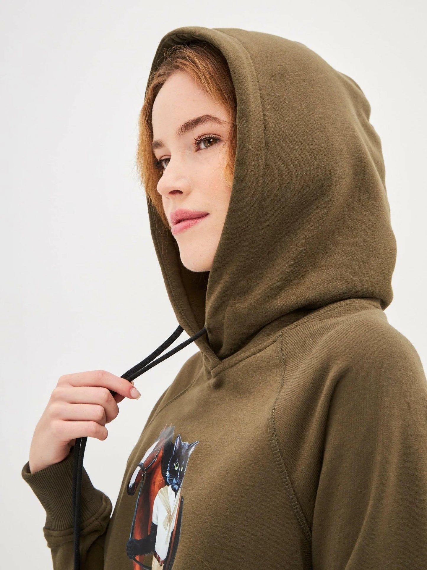 Printed Hoodie RIDER CAT - Maniita Lacitta