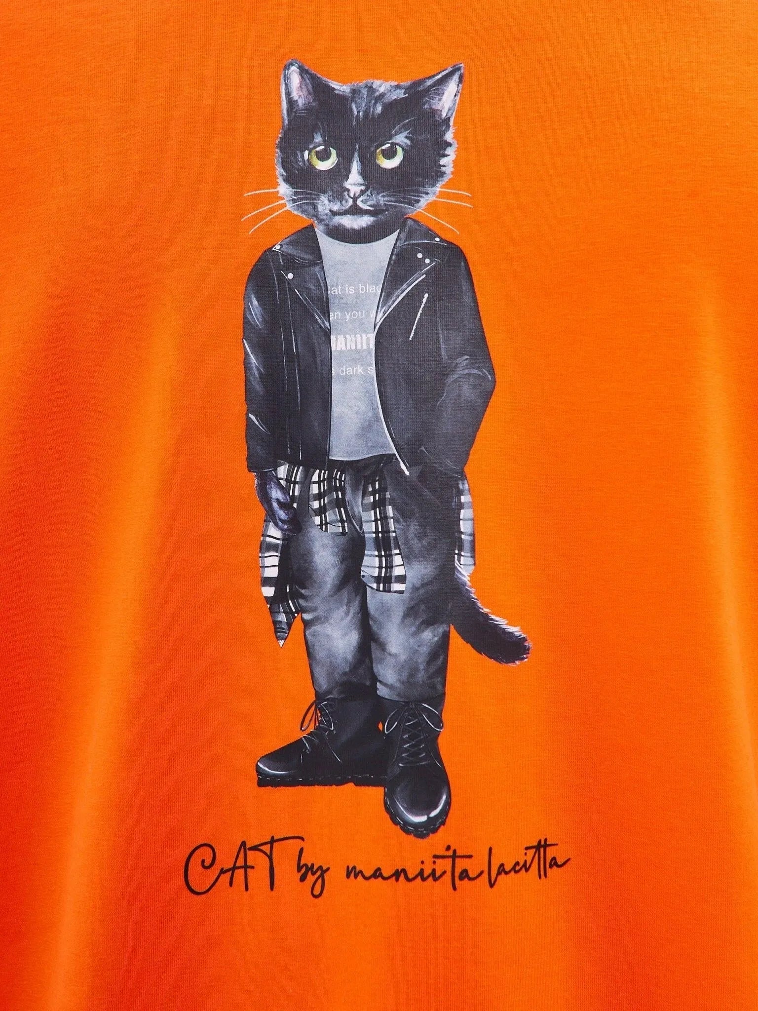 Printed T-shirt ROCKER CAT - Maniita Lacitta