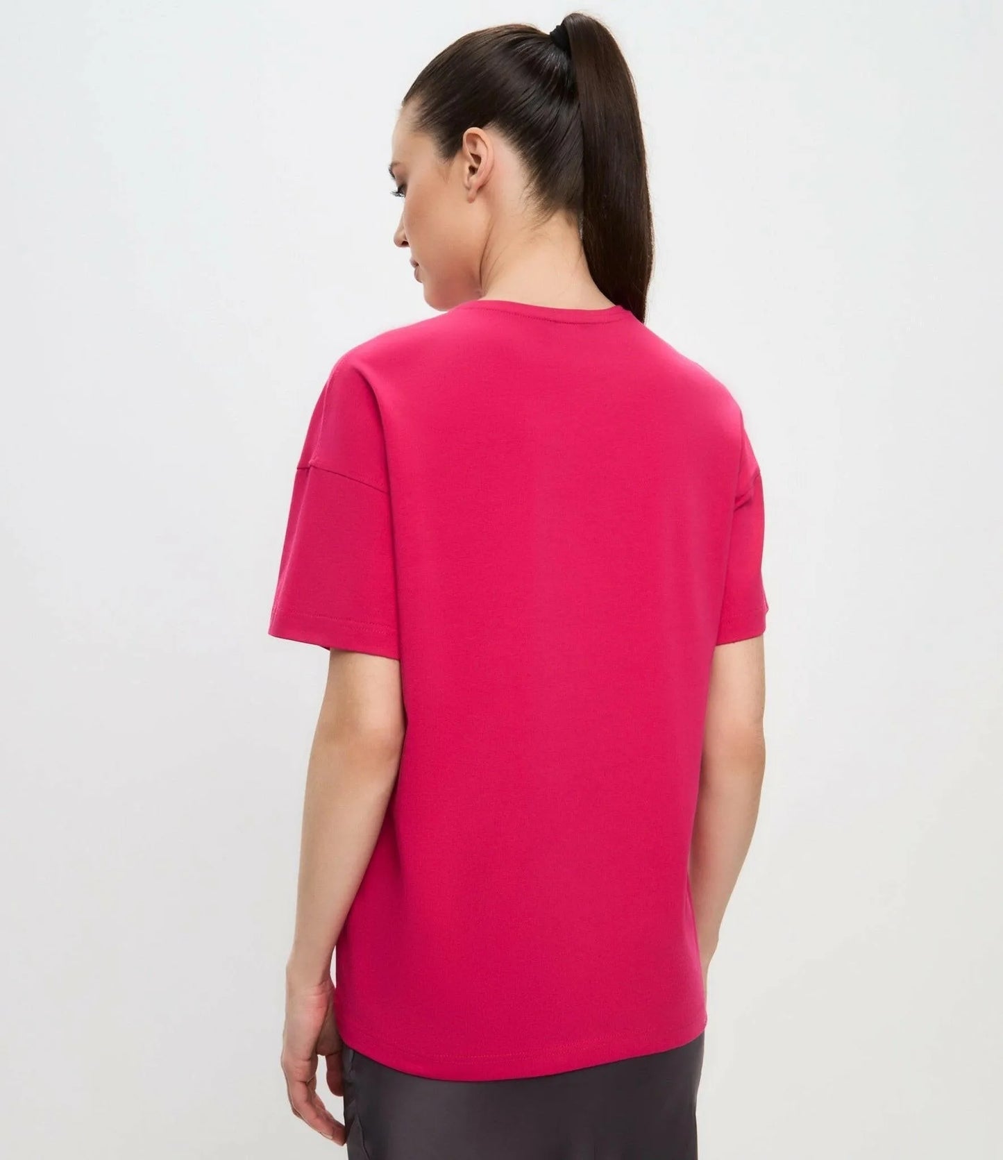 Printed oversized T-shirt MINIMALIST CAT - Maniita Lacitta