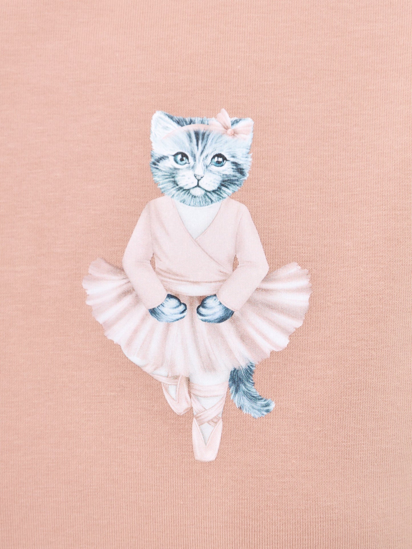 Pink Printed T-shirt BALLET CAT - Maniita Lacitta