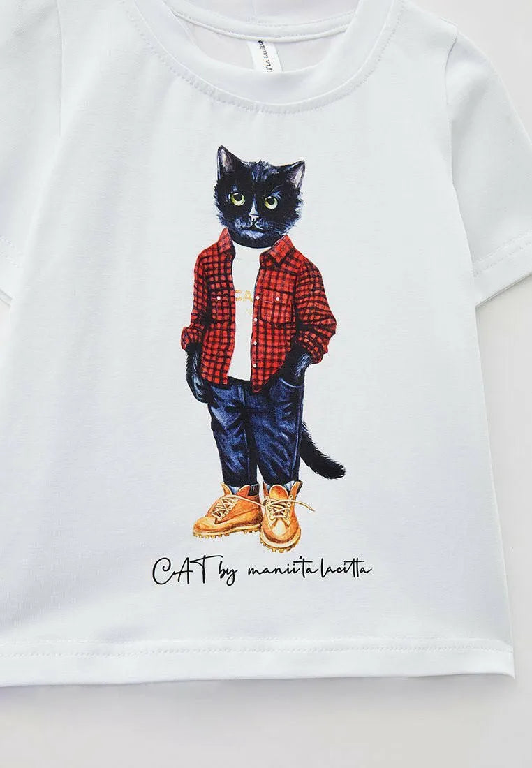 Printed T-shirt COUNTRY CAT - Maniita Lacitta