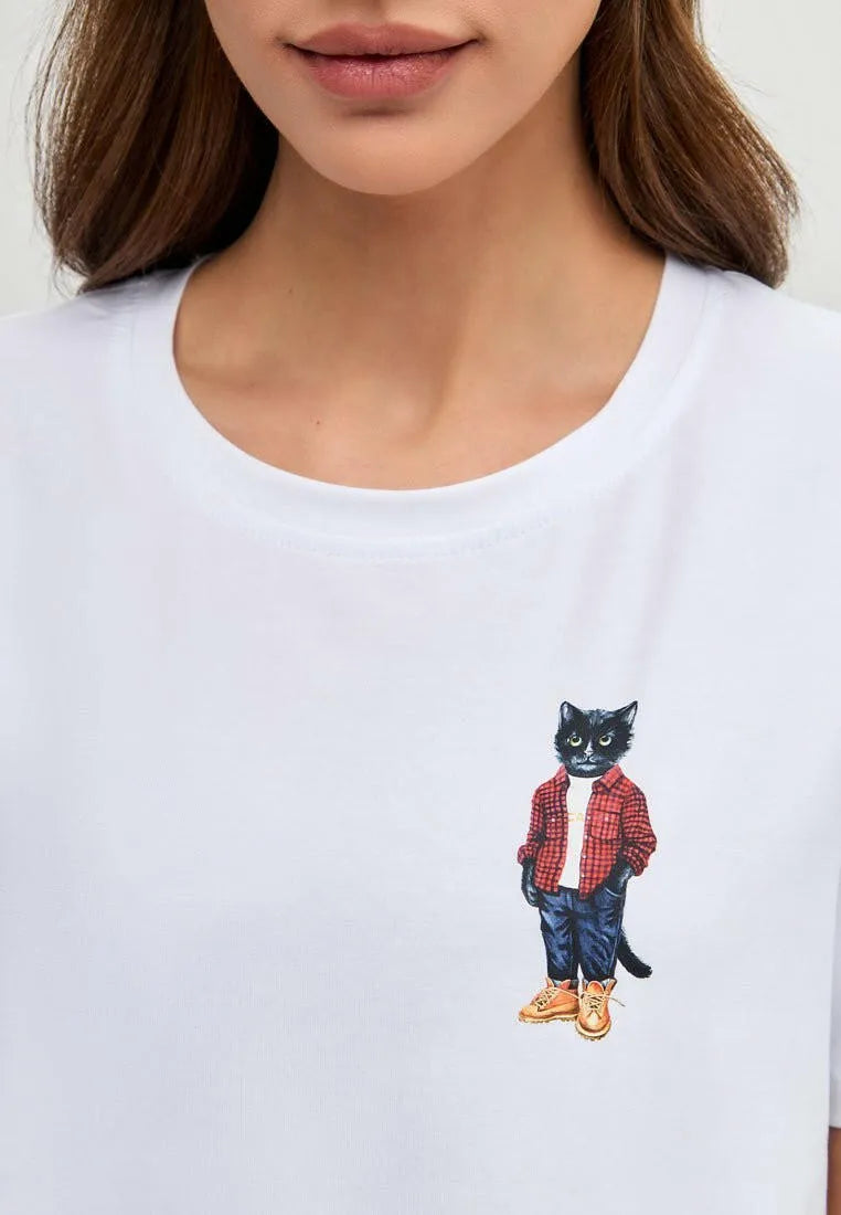 Printed T-shirt COUNTRY CAT - Maniita Lacitta