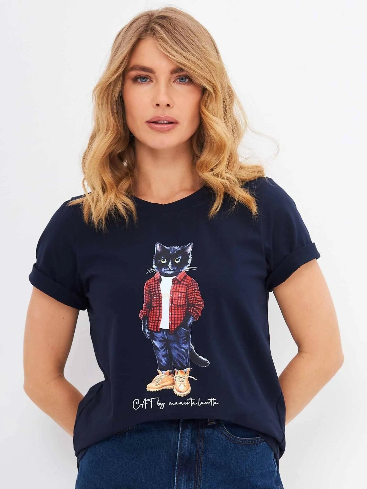 Printed T-shirt COUNTRY CAT - Maniita Lacitta