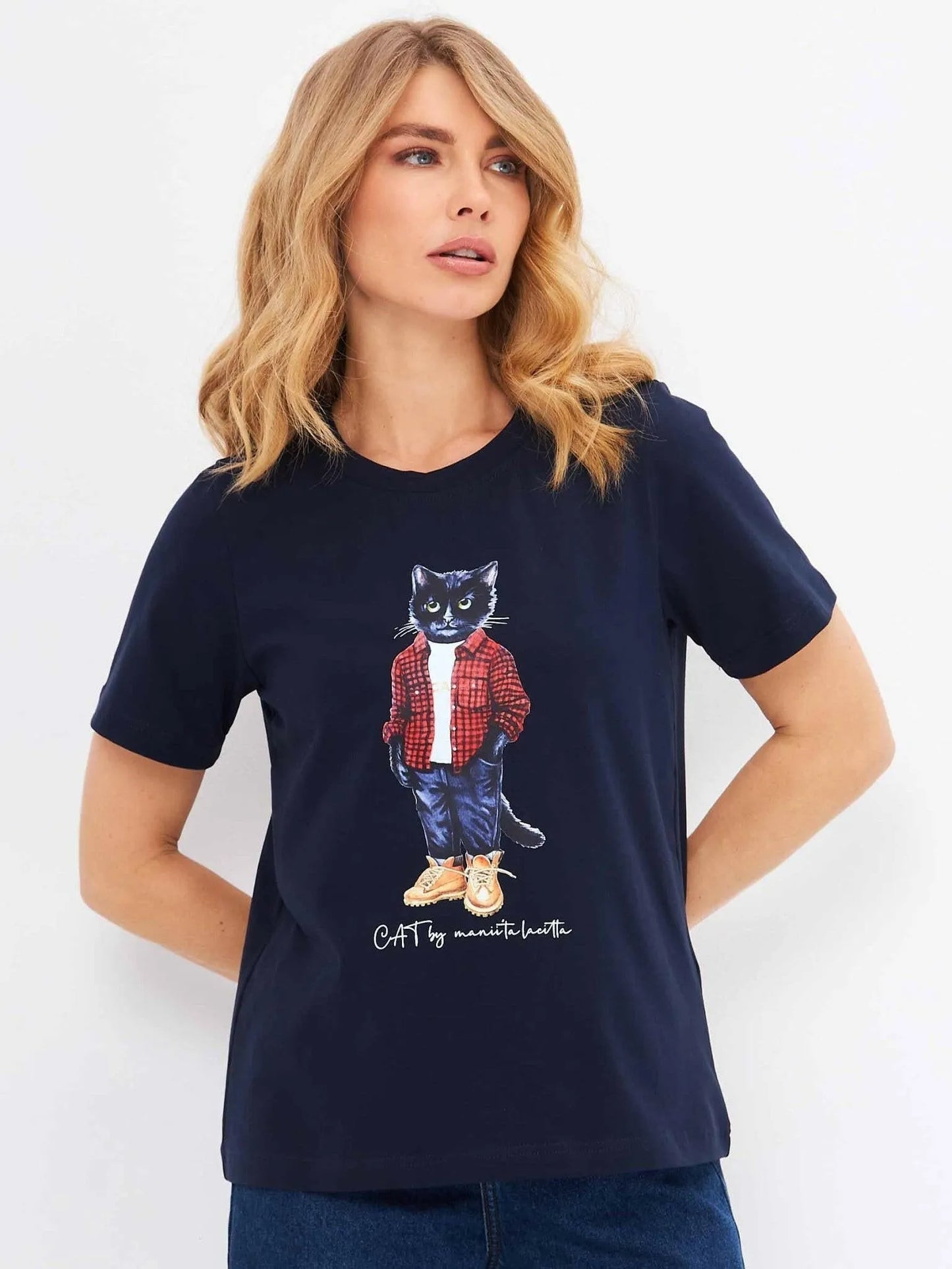 Printed T-shirt COUNTRY CAT - Maniita Lacitta