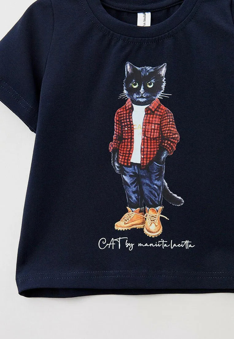 Printed T-shirt COUNTRY CAT - Maniita Lacitta