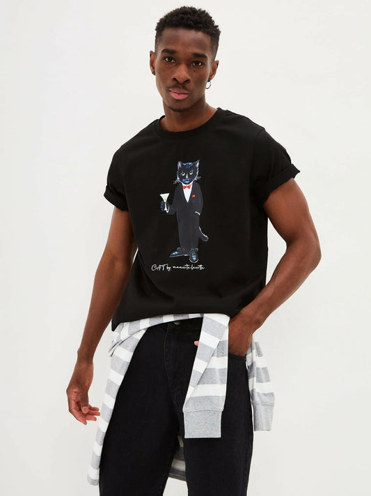 Printed T-shirt DANDY CAT - Maniita Lacitta