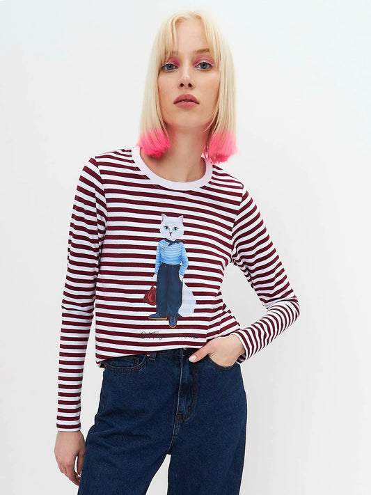 Printed T-shirt MARINER CAT - Maniita Lacitta