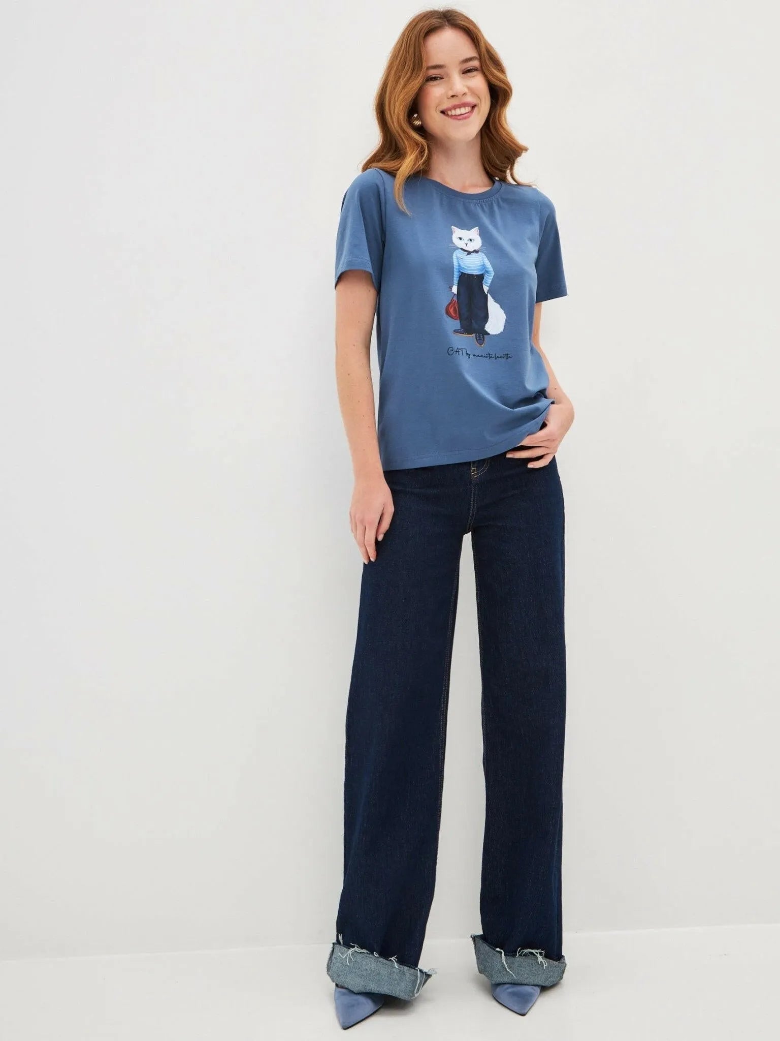 Printed T-shirt MARINER CAT - Maniita Lacitta