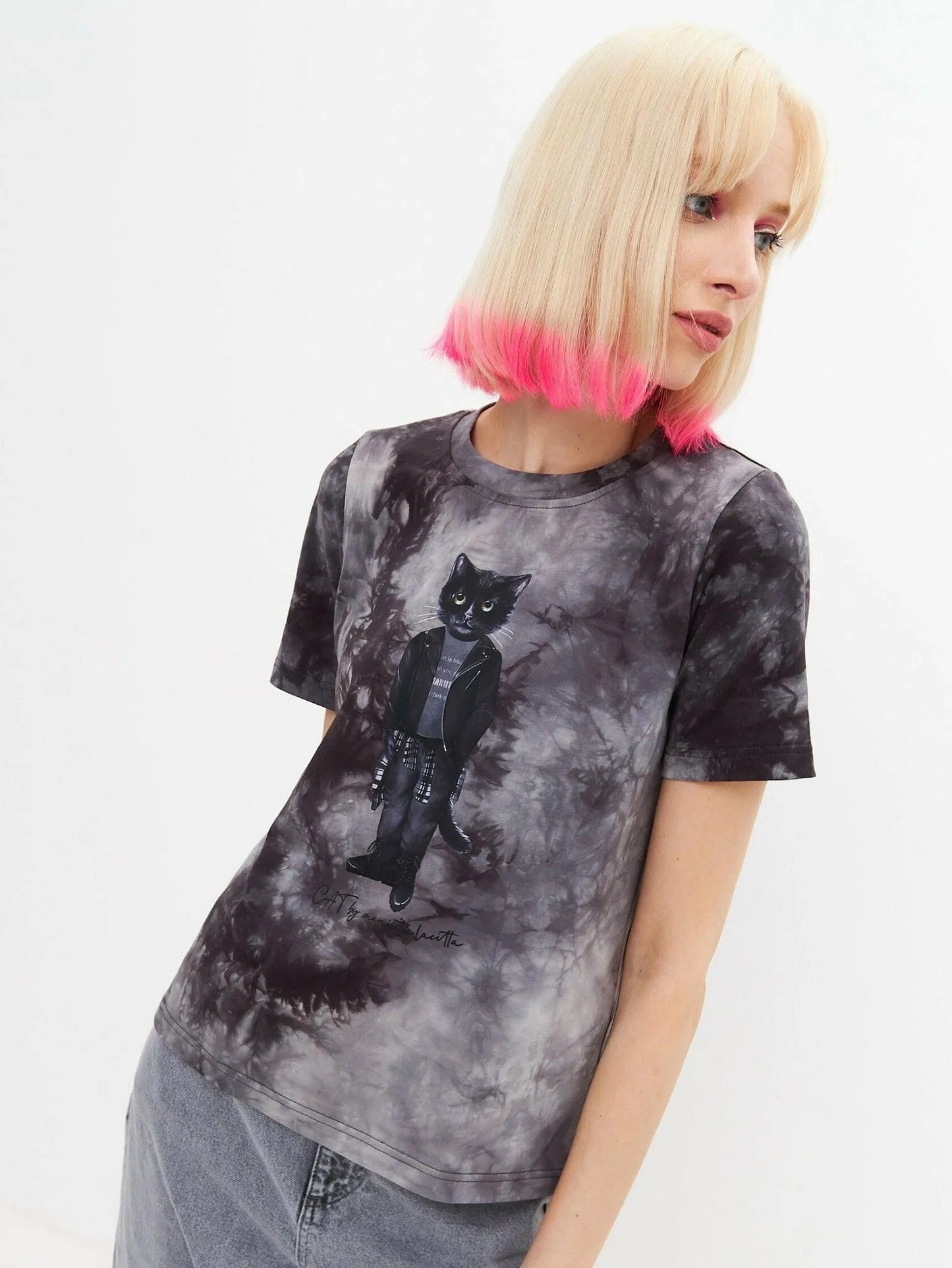 Printed T-shirt ROCKER CAT - Maniita Lacitta