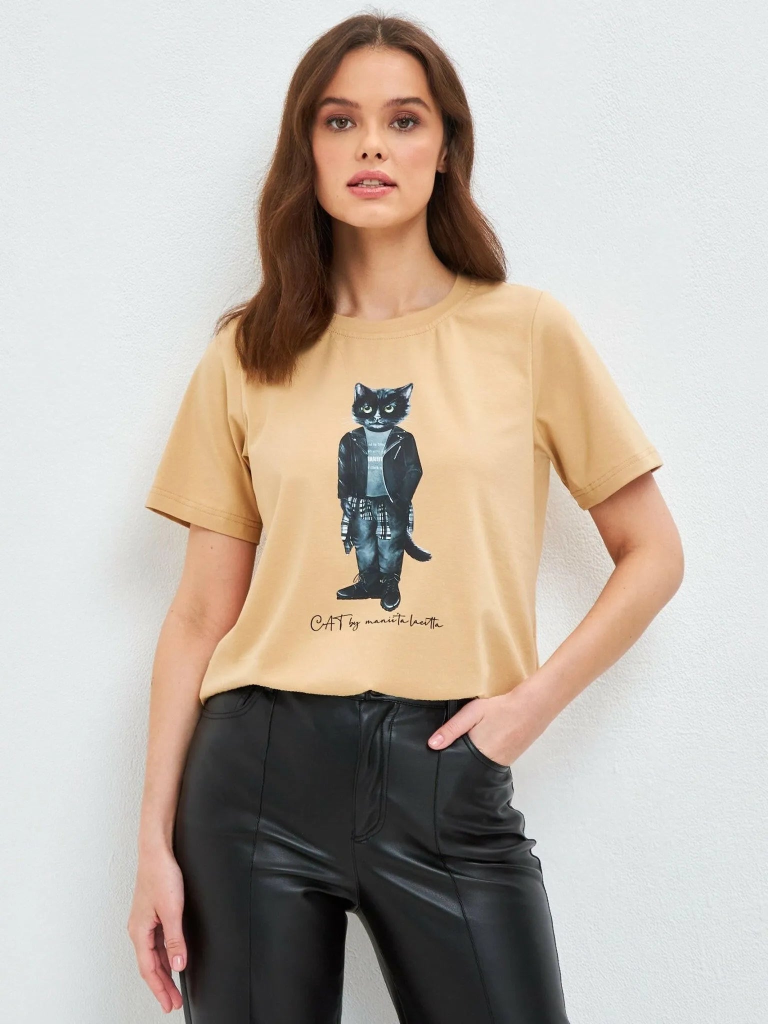 Printed T-shirt ROCKER CAT - Maniita Lacitta