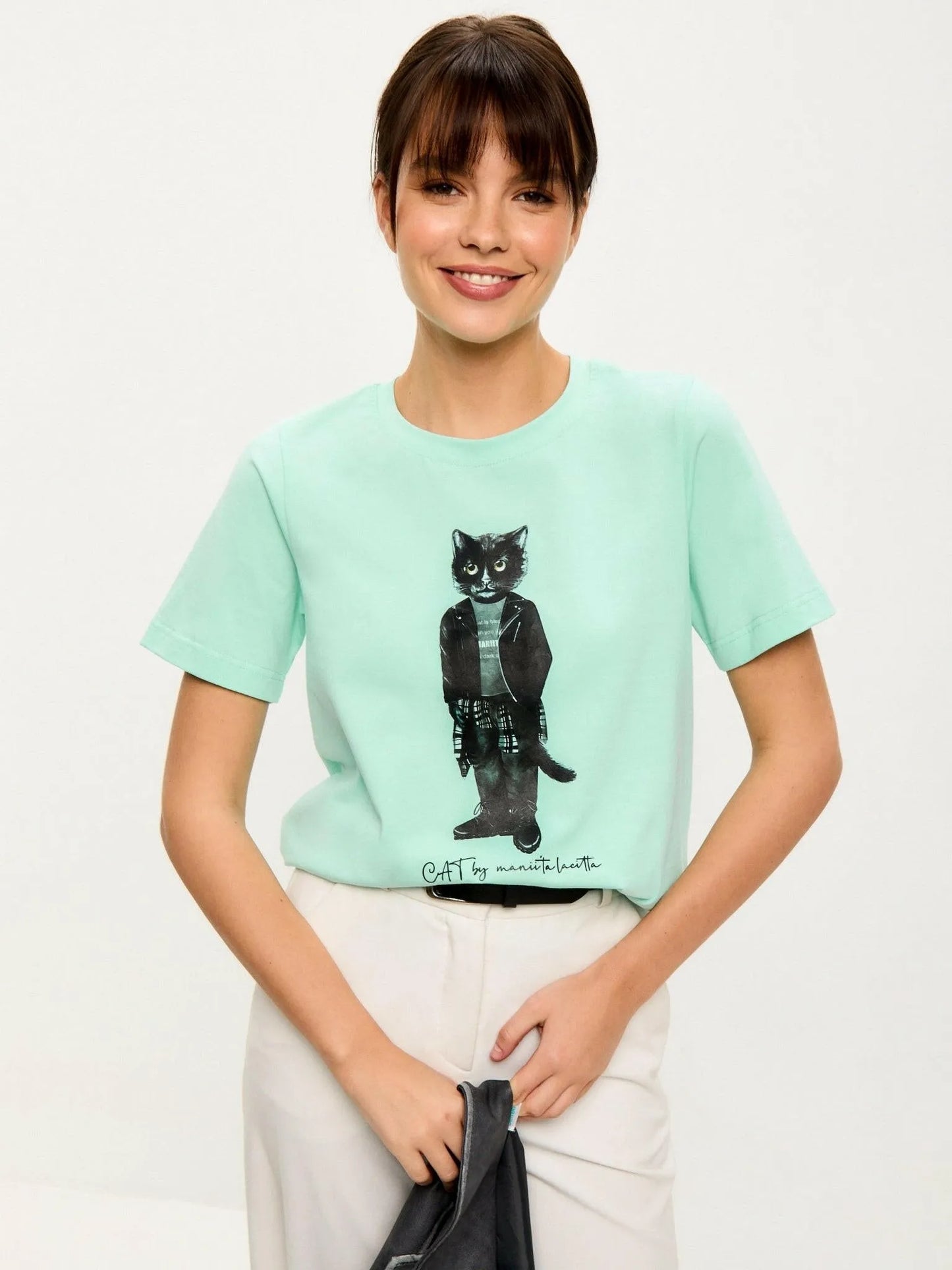 Printed T-shirt ROCKER CAT - Maniita Lacitta