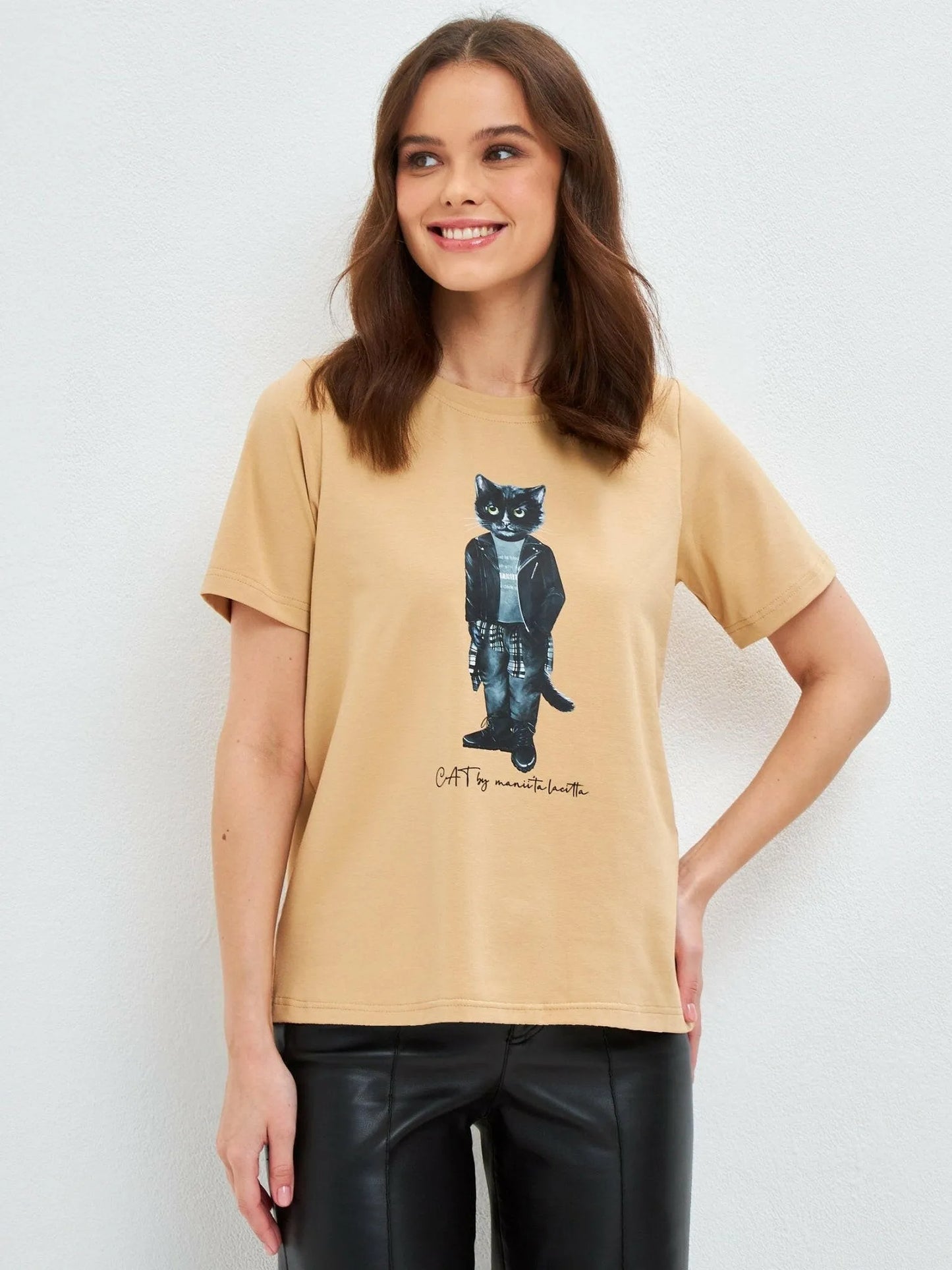 Printed T-shirt ROCKER CAT - Maniita Lacitta