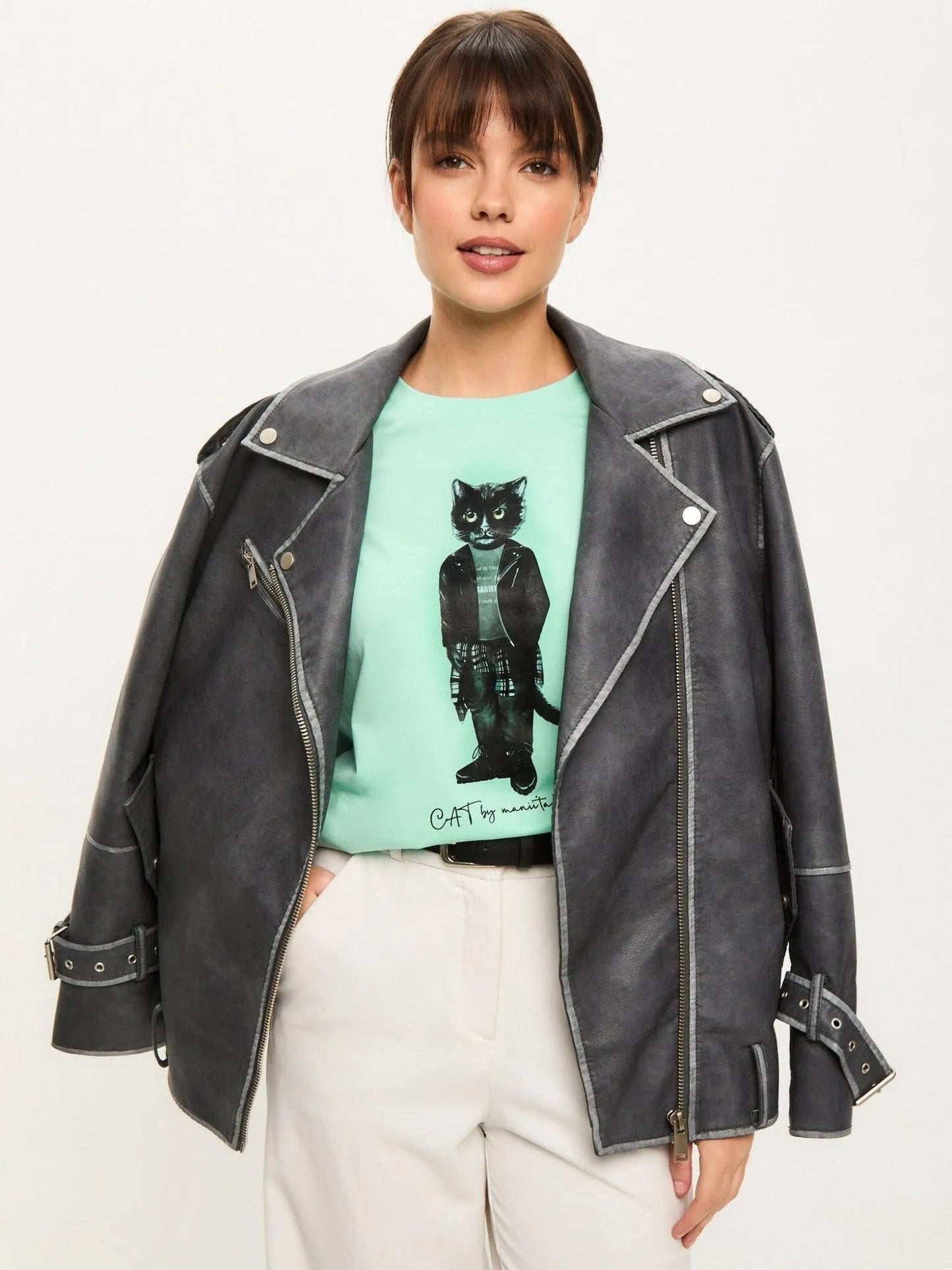 Printed T-shirt ROCKER CAT - Maniita Lacitta