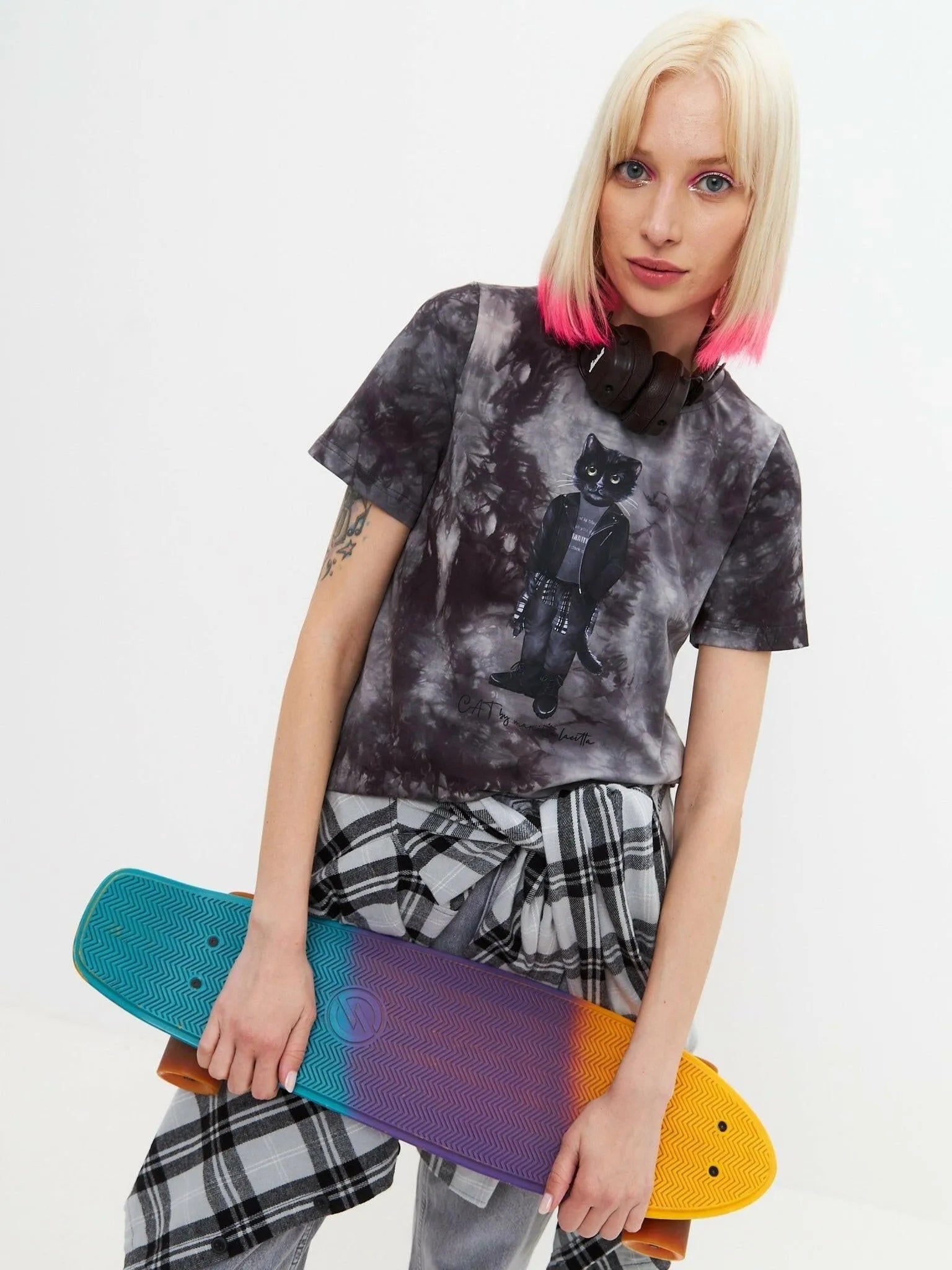 Printed T-shirt ROCKER CAT - Maniita Lacitta