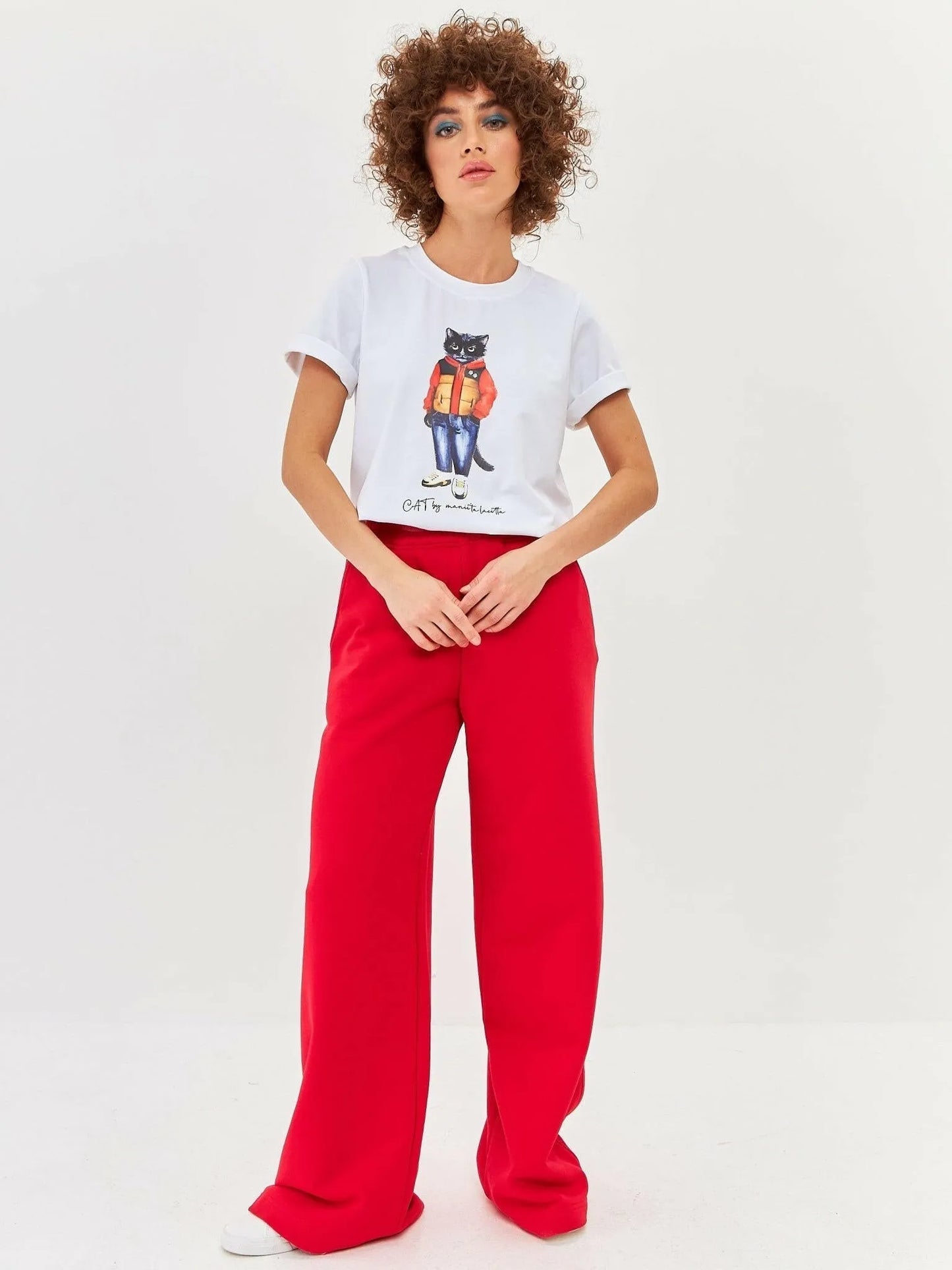 Printed T-shirt SPORT CASUAL CAT - Maniita Lacitta